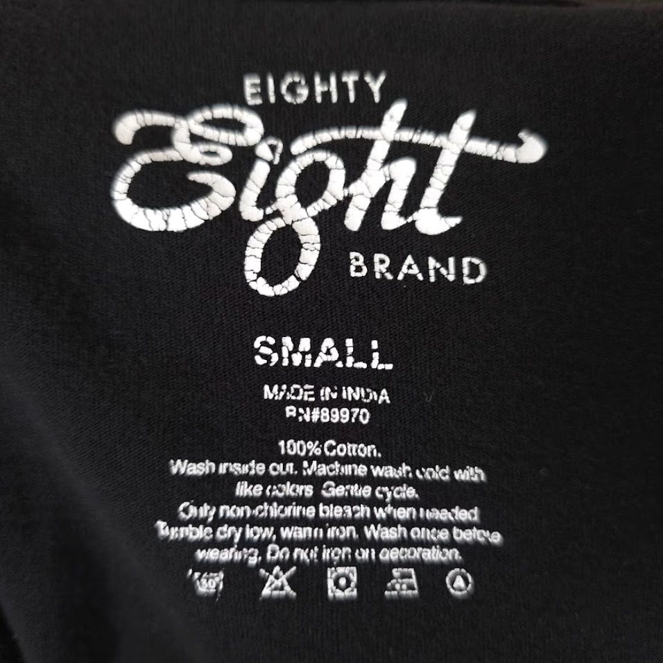 Vintage Eighty Eight Skull T Shirt Mens Small Black Embroidered Skeleton Streetwear Size US S / EU 44-46 / 1 - 5 Thumbnail