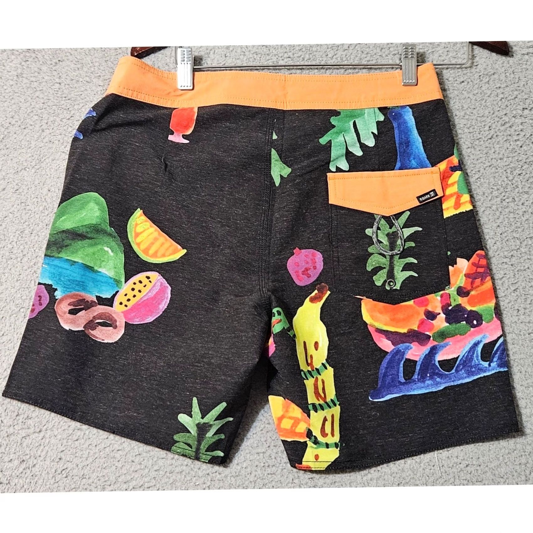 Roark Roark Passage Board Shorts Men's 28 Black Tahiti Treat NWT Bottom Marine Pattern 17" 7" Inseam Size 28 Regular NWT Size US 28 / EU 44 - 2 Thumbnail
