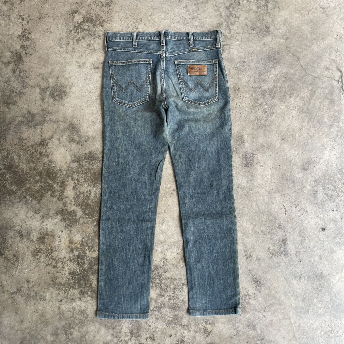 Wrangler 🔥Vintage Wrangler Stoned Washed Ripped Slim Fit Denim Jeans Size US 32 / EU 48 - 4 Thumbnail