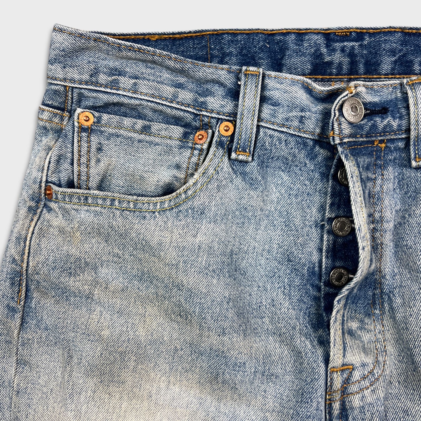 Levi's × Vintage Levi's 501 Jeans 31x32 Original Straight Distress Denim Pant Size US 31 - 3 Thumbnail