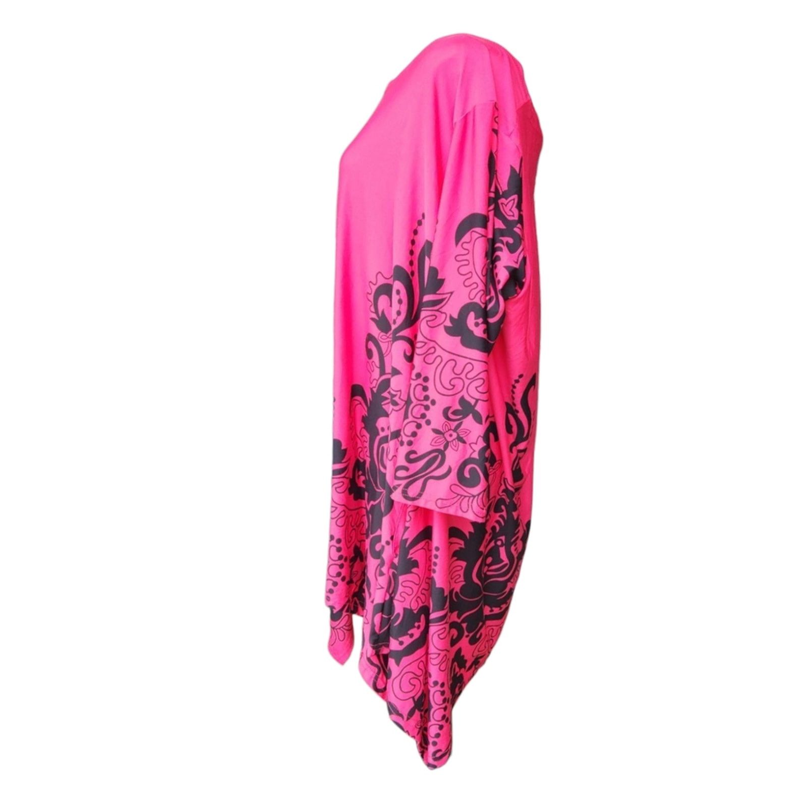 White Mark White Mark Size 3XL Top Pink Baroque Oversized Asymmetrical Size 3XL / US 20-22 - 5 Thumbnail