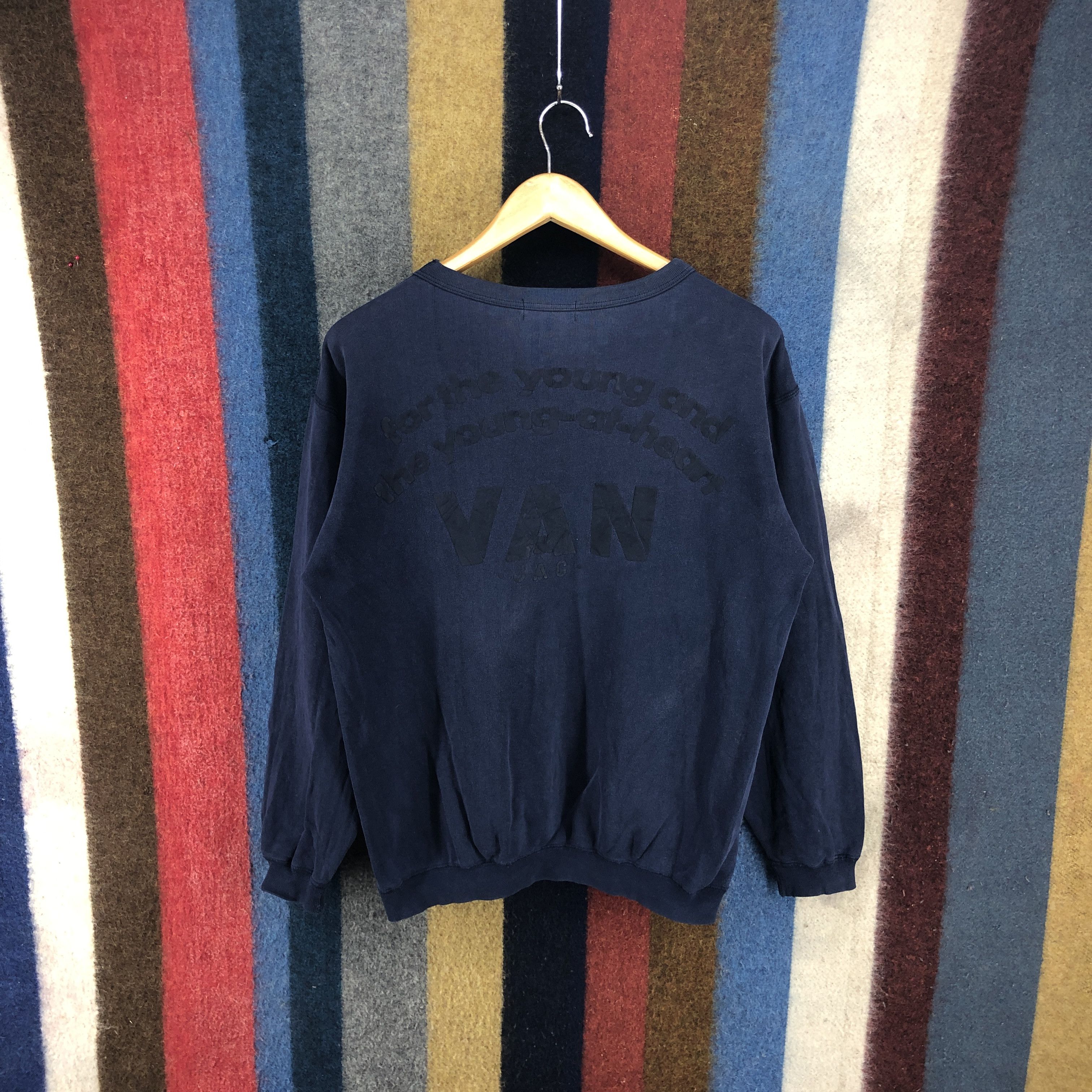 Japanese Brand VAN JAC Crew Neck Sweatshirt #0196/J Size US M / EU 48-50 / 2 - 1 Thumbnail