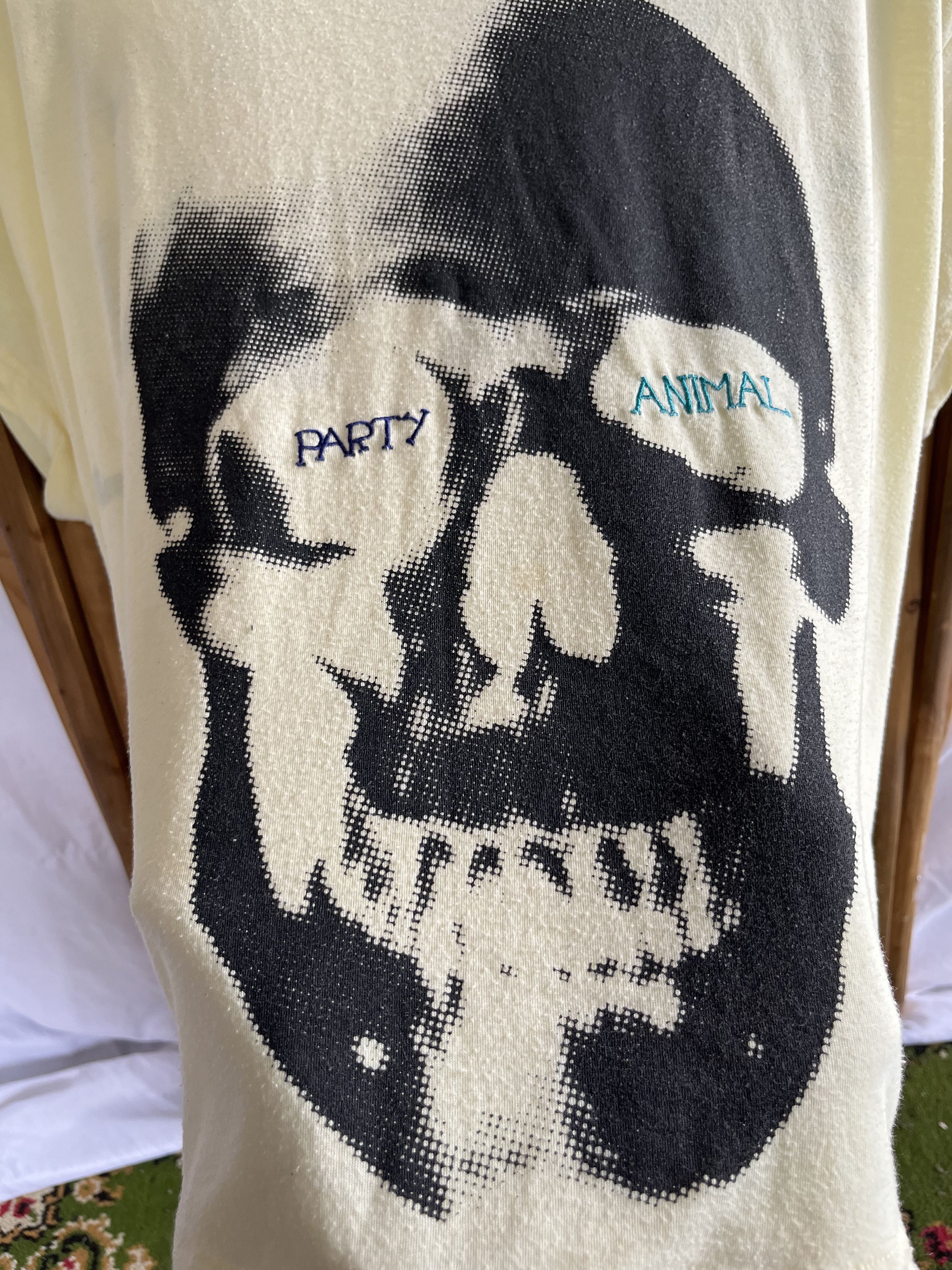 Beauty Beast × If Six Was Nine × Japanese Brand World Wide Love Skull “Party Animal” Oversized T-Shirt Size L / US 10 / IT 46 - 2 Thumbnail
