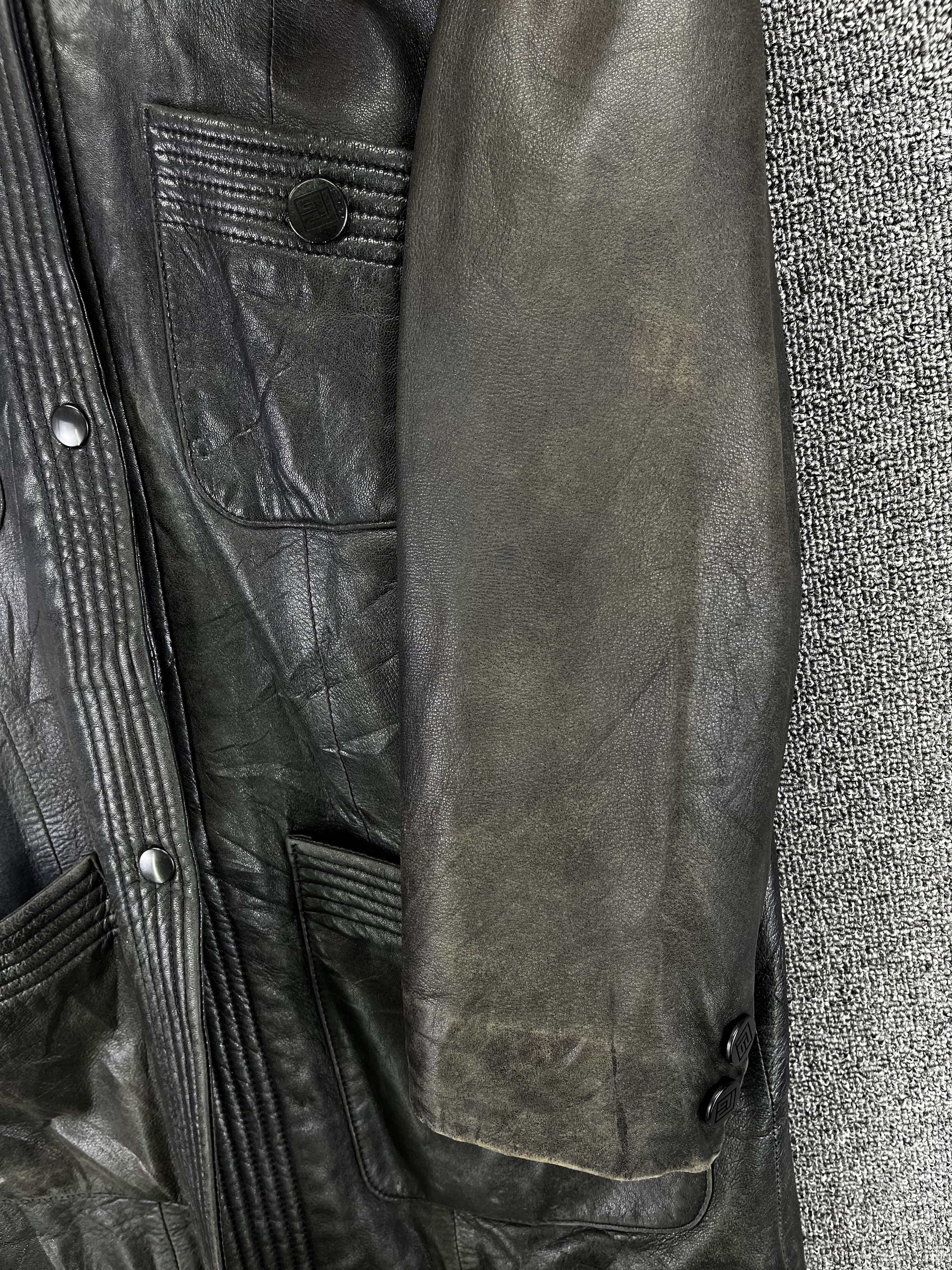 Balmain Vintage Pierre Balmain Luxury Button Up Leather Jacket Size L / US 10 / IT 46 - 19 Thumbnail