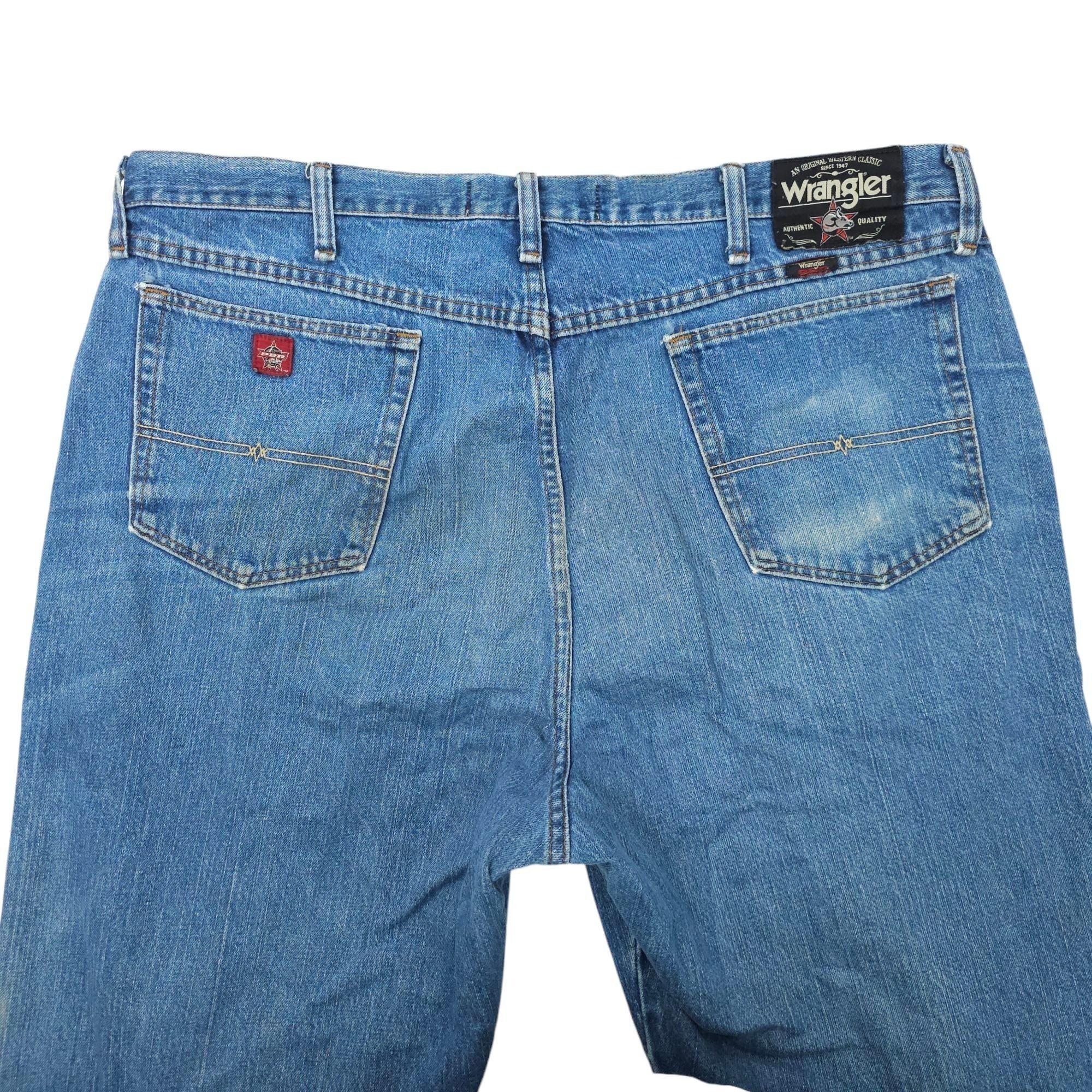 Wrangler Wrangler PBR Relaxed Fit Jeans Mens 40x34 Original Western Size US 40 / EU 56 - 10 Thumbnail