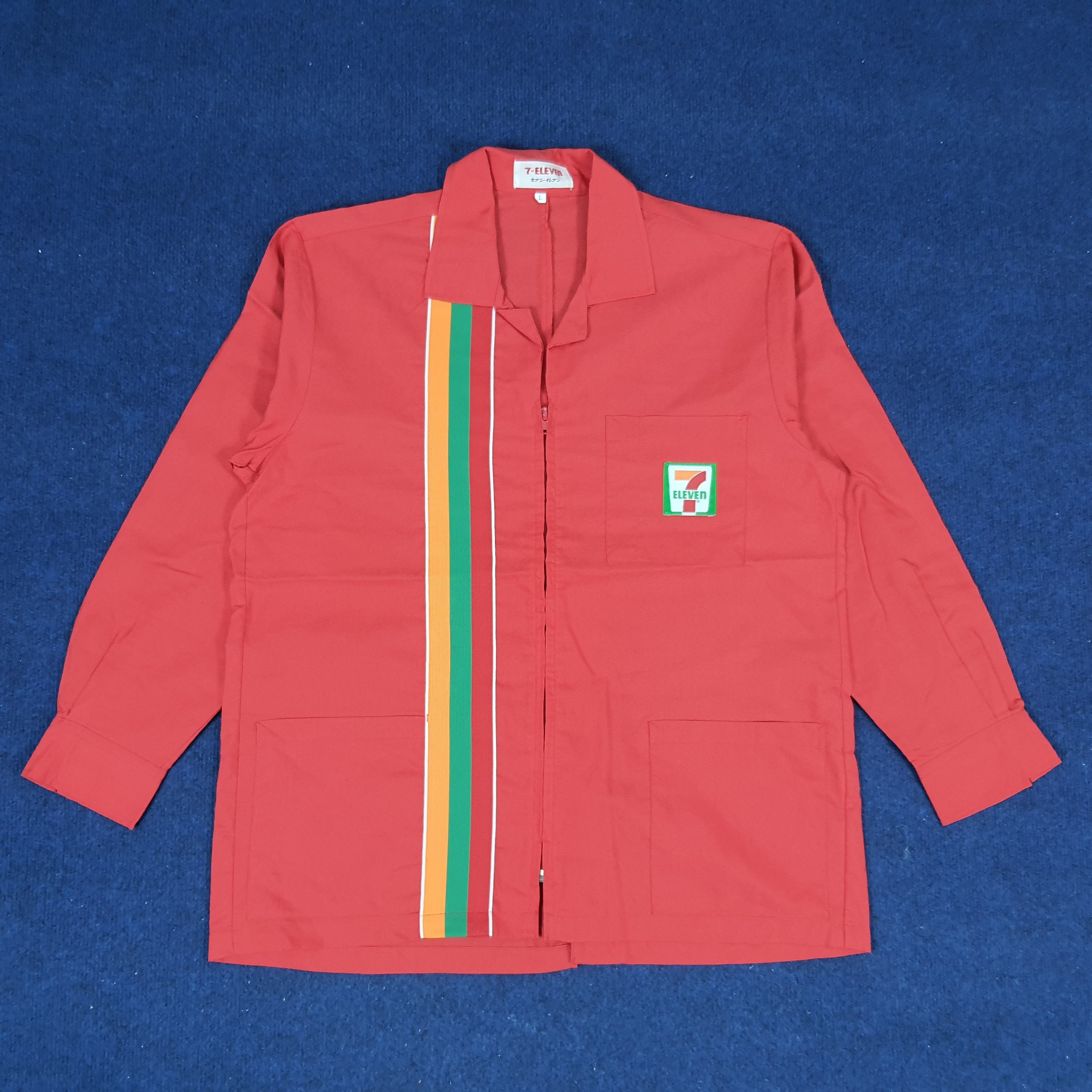 Edition Japan × Japanese Brand × Vintage Vintage 7 Eleven Japan Edition Staff Uniform Work Jacket Size US L / EU 52-54 / 3 - 1 Thumbnail