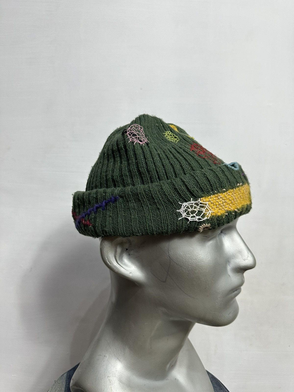 Handmade Custom Nice Design Multicolored Art Knitted Beanie Hats Size ONE SIZE - 3 Thumbnail
