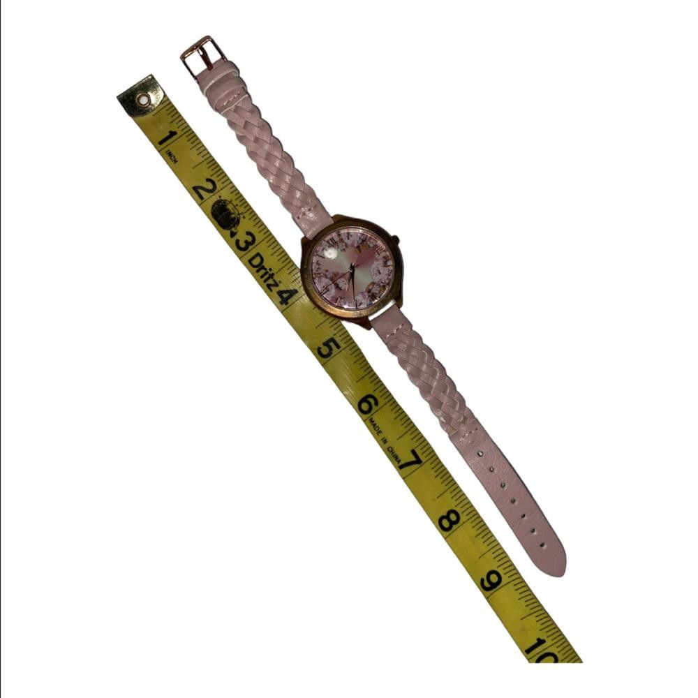 Designer Faux Leather Braided Floral Watch Size ONE SIZE - 6 Thumbnail