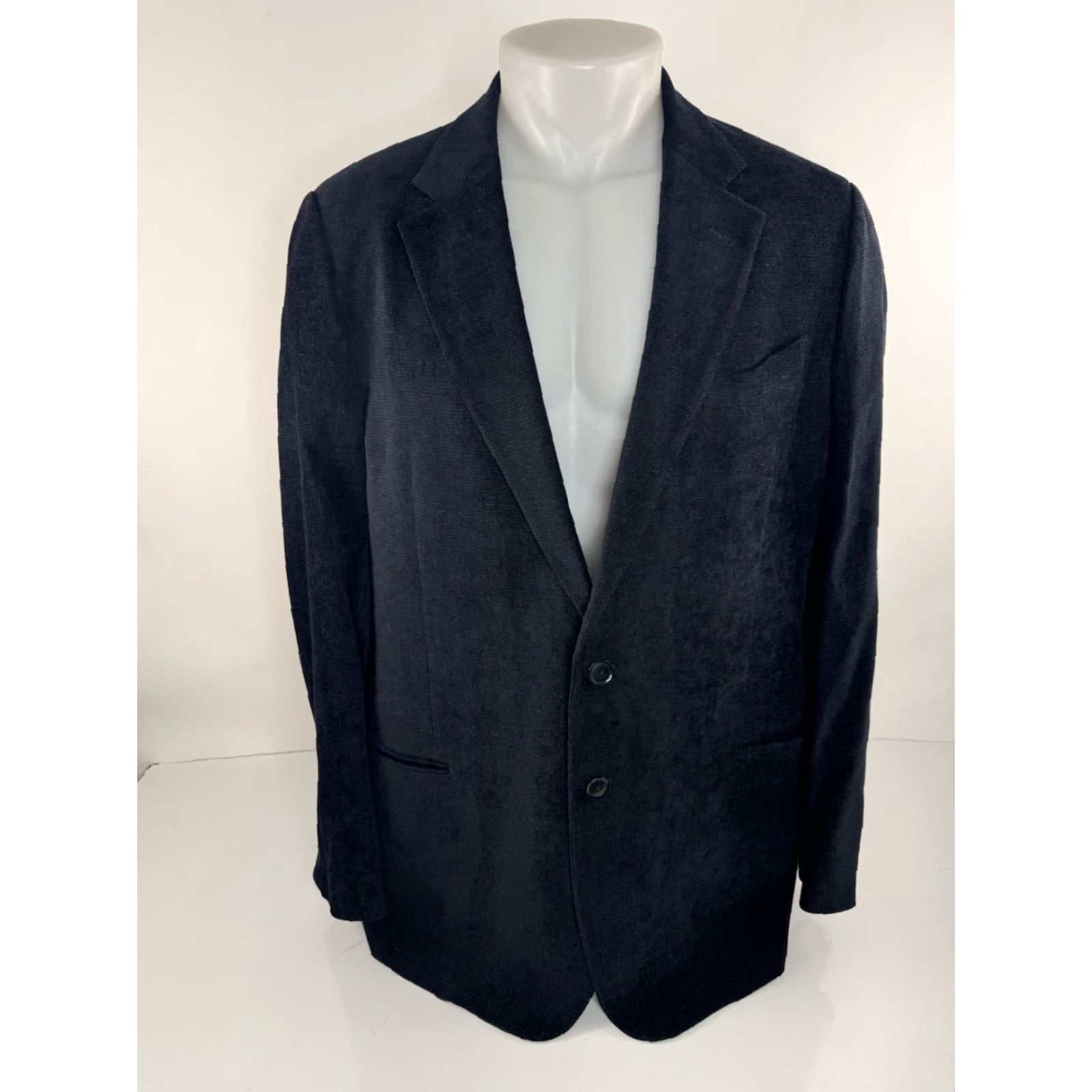 Armani ARMANI Collezioni Blazer - Men - 44R - Blue Velvet - Italy - EXCELLENT Size 44R - 2 Thumbnail
