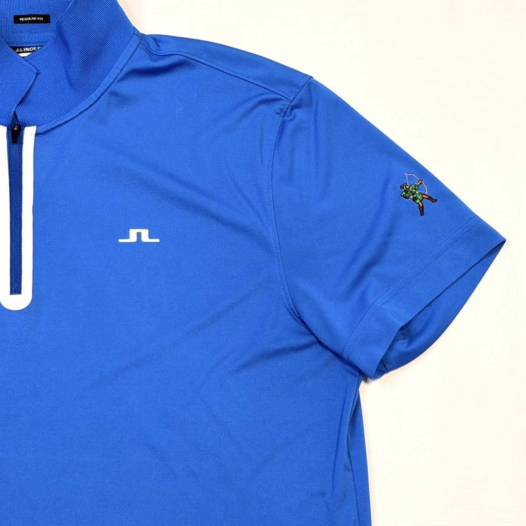 J.Lindeberg J.Lindeberg Polo Shirt Mens XL Blue Cliff Regular Fit Golf Performance Zip Mock Polo Size US XL / EU 56 / 4 - 2 Thumbnail
