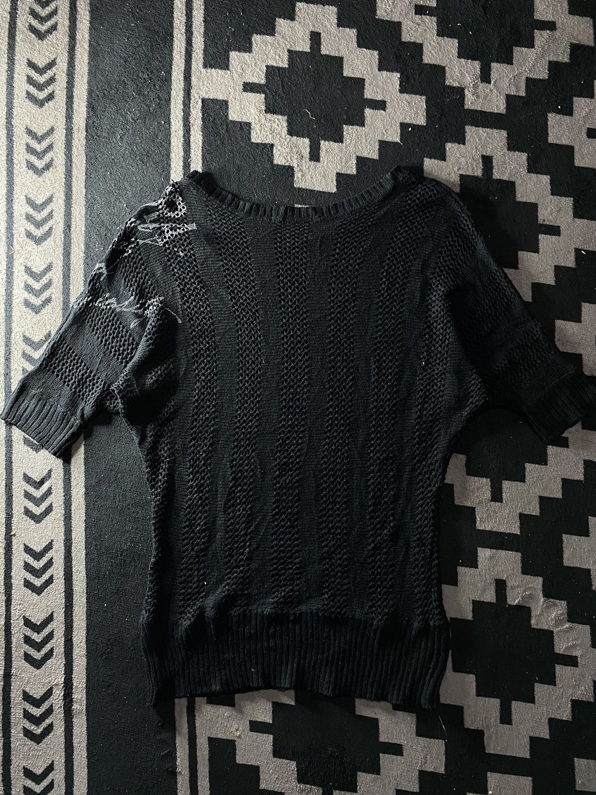 If Six Was Nine × Japanese Brand × Le Grande Bleu (L.G.B.) Ghost Of Harlem skull fishnet knit ifsixwasnine style Size US L / EU 52-54 / 3 - 2 Thumbnail