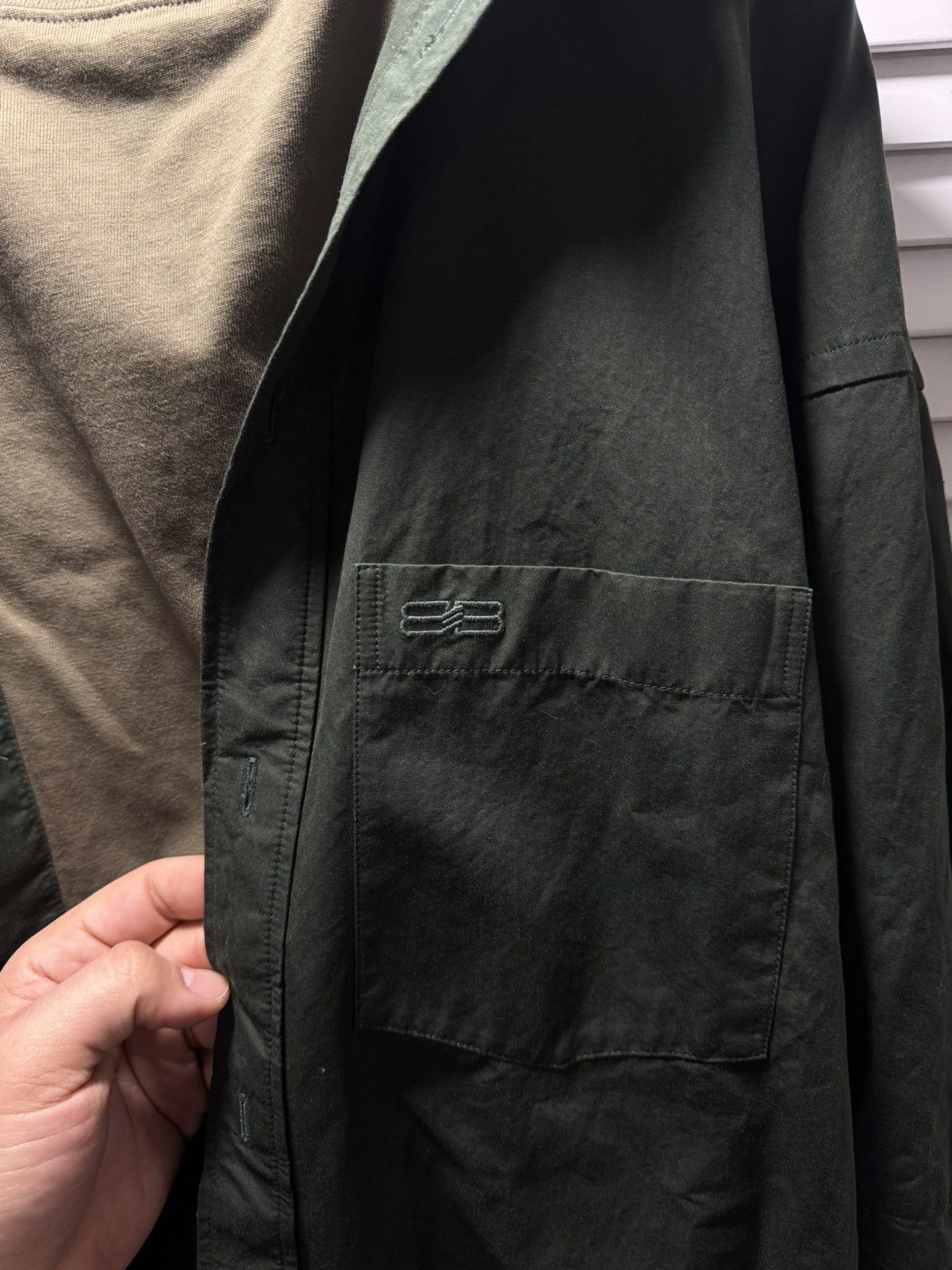 Balenciaga Balenciaga Tromp L’oeil Shirt (Green) Size US XL / EU 56 / 4 - 3 Thumbnail