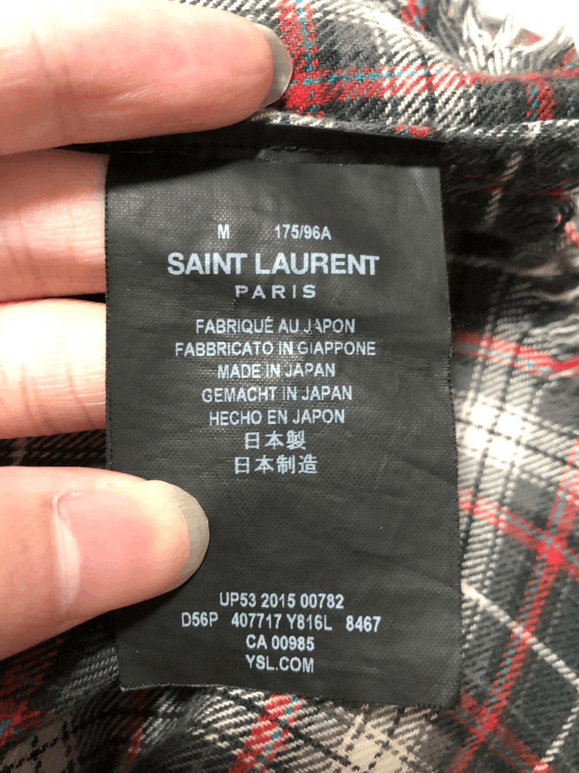 Saint Laurent Paris Saint Laurent Paris by Hedi 16SS Distressed Plaid Shirt-250 Size US M / EU 48-50 / 2 - 7 Thumbnail