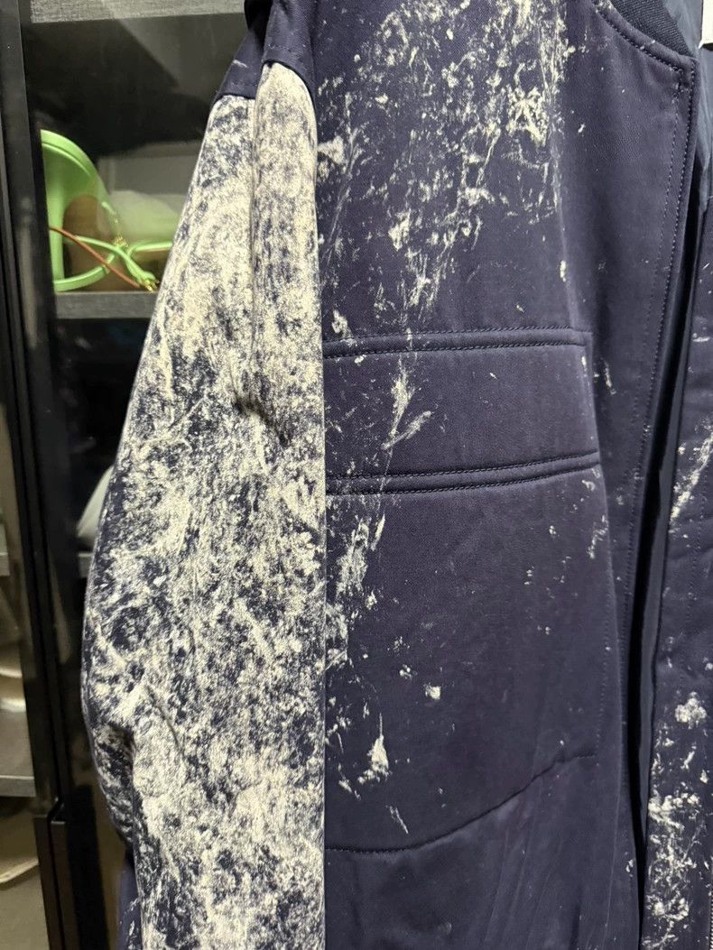 Maison Margiela Maison Margiela Ink-splashed dark blue zipper jacket 2501-N Size US M / EU 48-50 / 2 - 4 Thumbnail