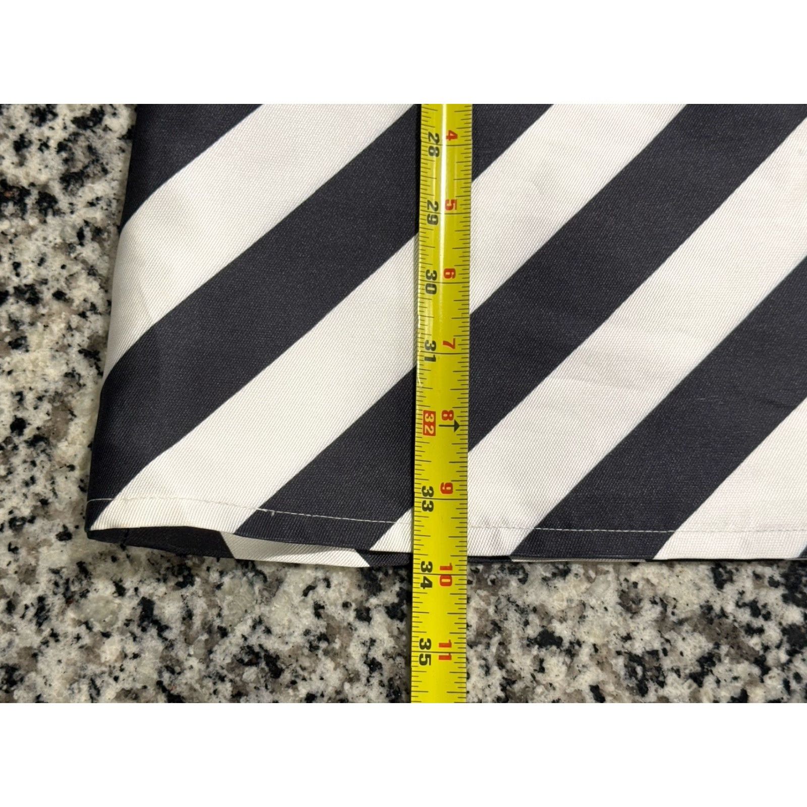 Mac Duggal VINTAGE Mac Duggal Party Cocktail Sleeveless Mini Dress Womens 2 Black White Chevron Size S / US 4 / IT 40 - 4 Thumbnail