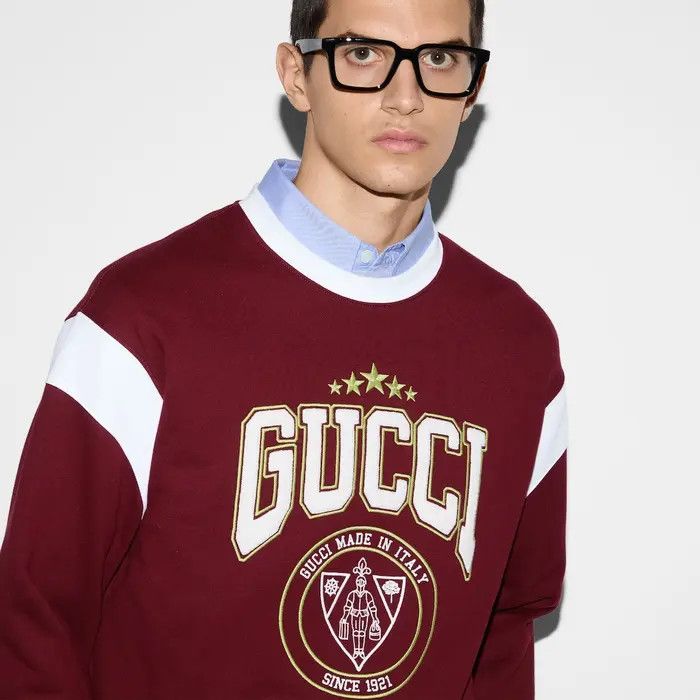 Gucci o1loc1c1125 806170 Embroidered Cotton Jersey Sweatshirt Size US S / EU 44-46 / 1 - 4 Thumbnail