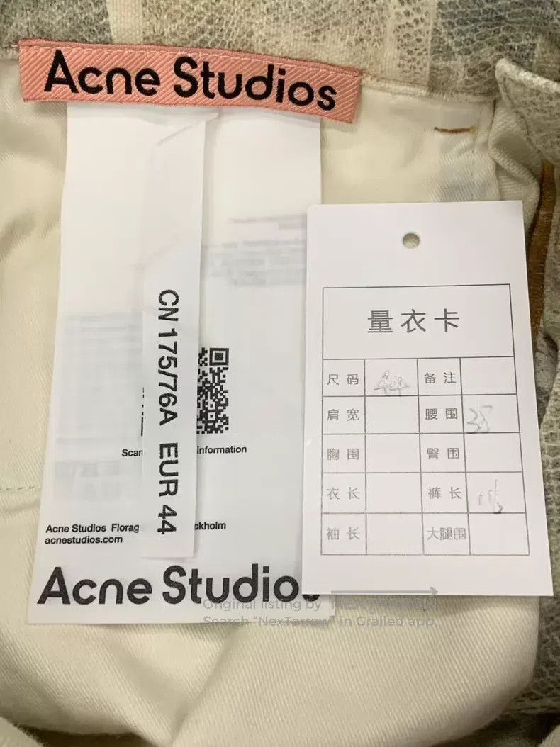 Acne Studios Acne Studios Lace Pearl Chain 3D Printed Loose Cutlass Den Size US 28 / EU 44 - 5 Thumbnail