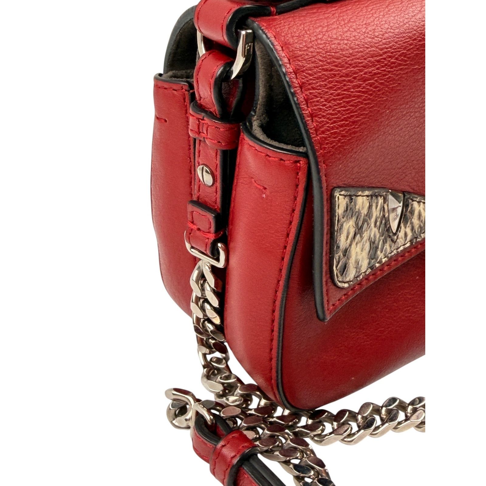 Fendi Fendi Micro Monster Baguette Bag red Size ONE SIZE - 6 Thumbnail