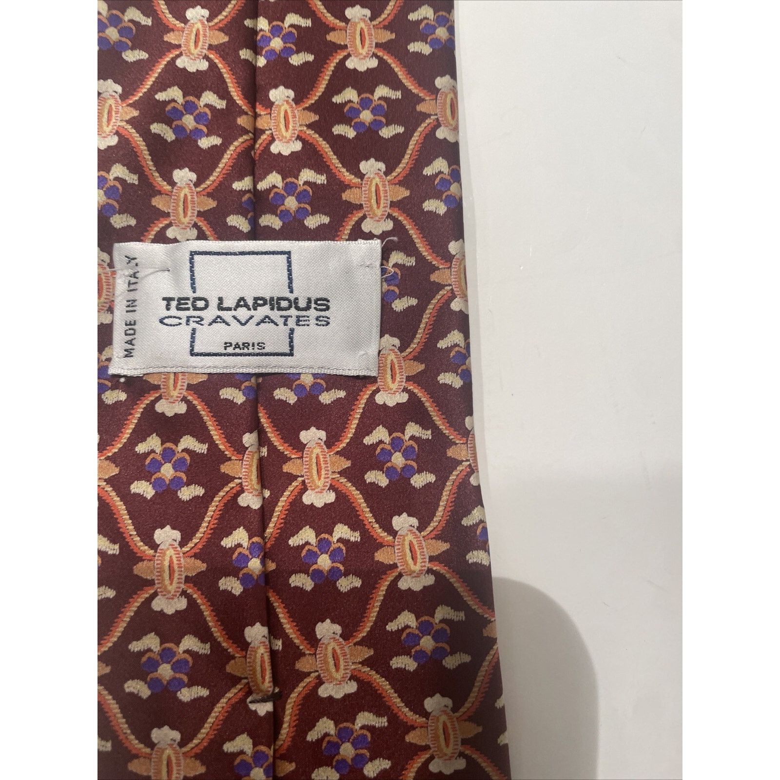 TED LAPIDUS TED LAPIDUS MEN'S Abstract SILK MULTICOLOR NECKTIE HANDMADE Size ONE SIZE - 8 Thumbnail