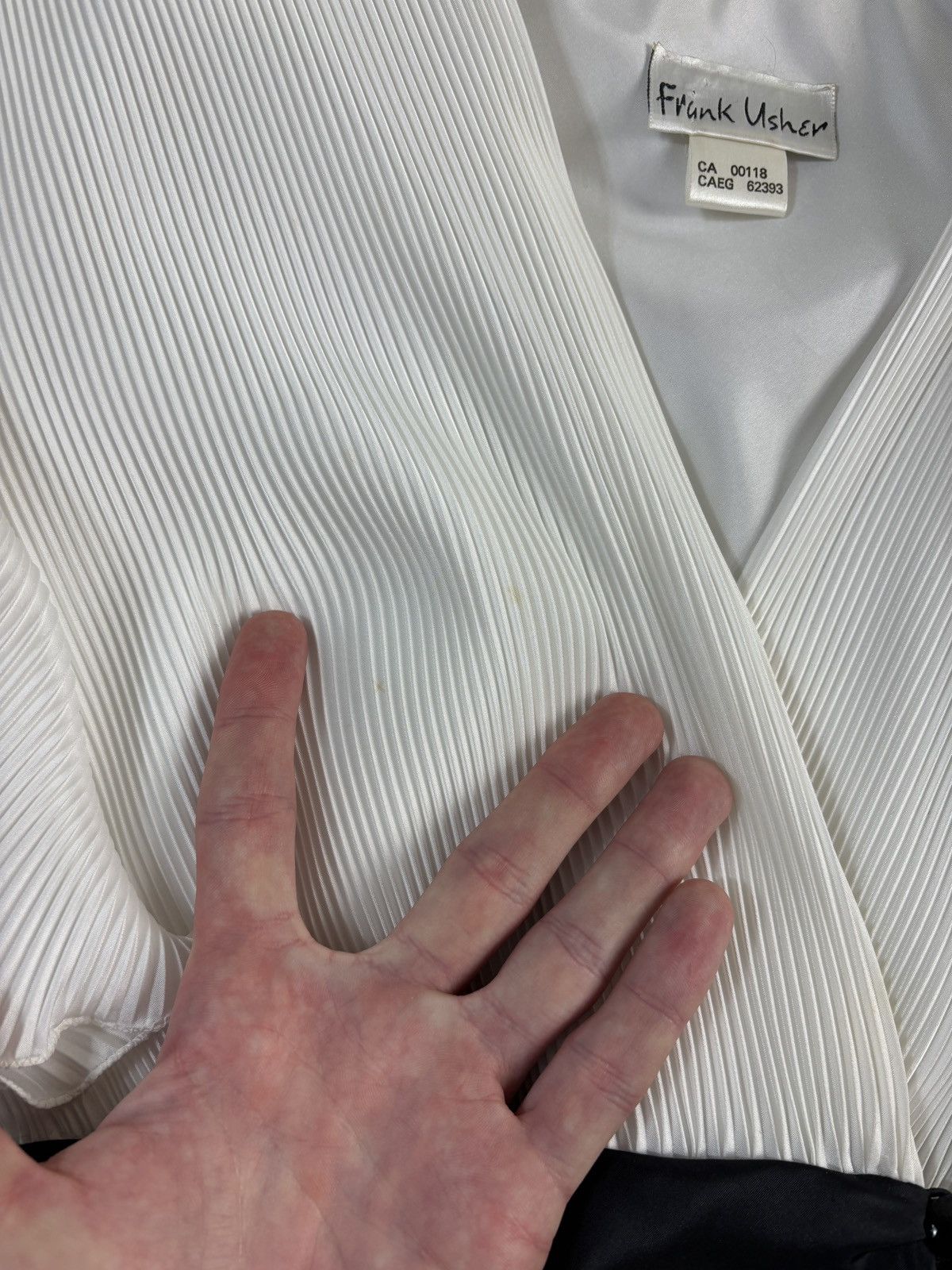 Japanese Brand × Other × Vintage 1980s Vintage Pleats Blouse Issey Miyake Style Ruffle Shirt Size XL / US 12-14 / IT 48-50 - 14 Thumbnail