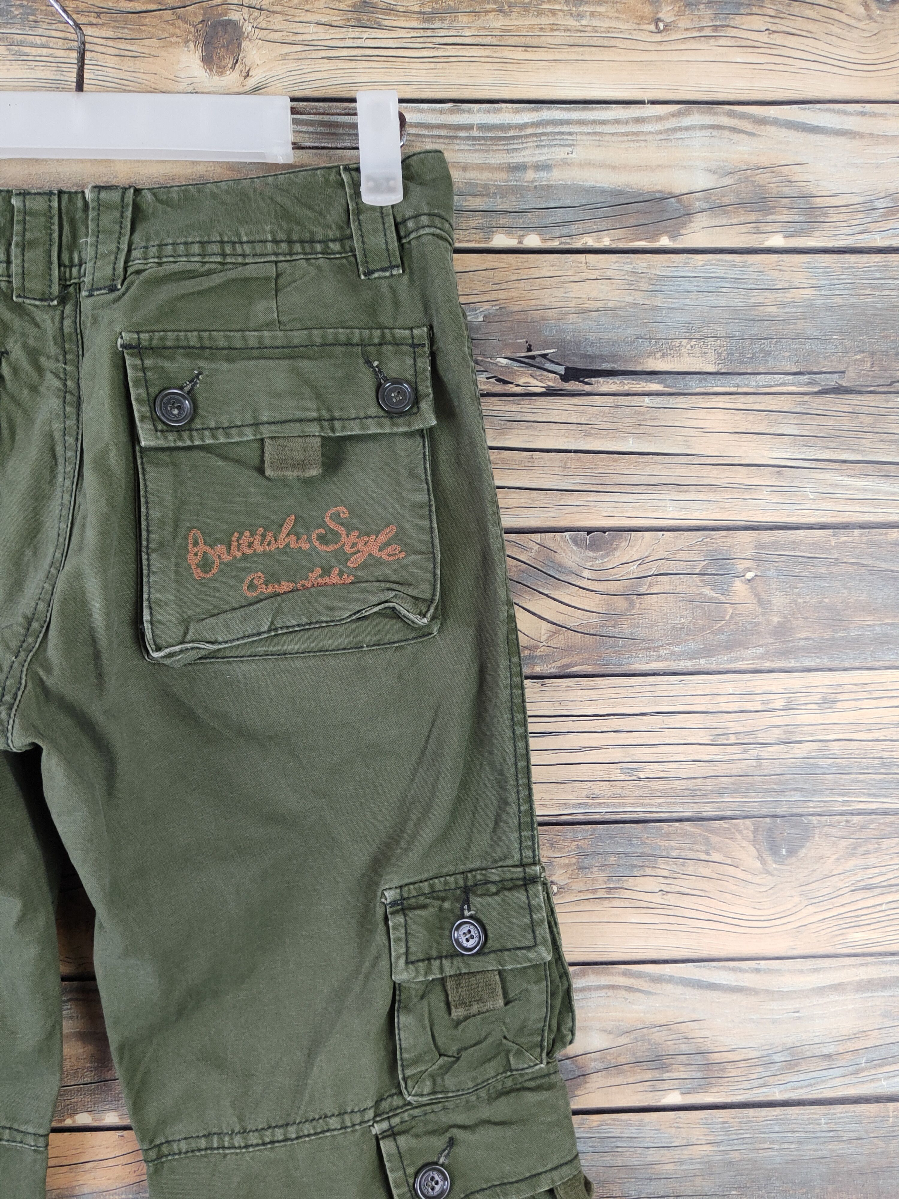 Japanese Brand DLL Crux Green Multipocket Tactical Cargo Pants #194 Size 27" / US 4 / IT 40 - 12 Thumbnail