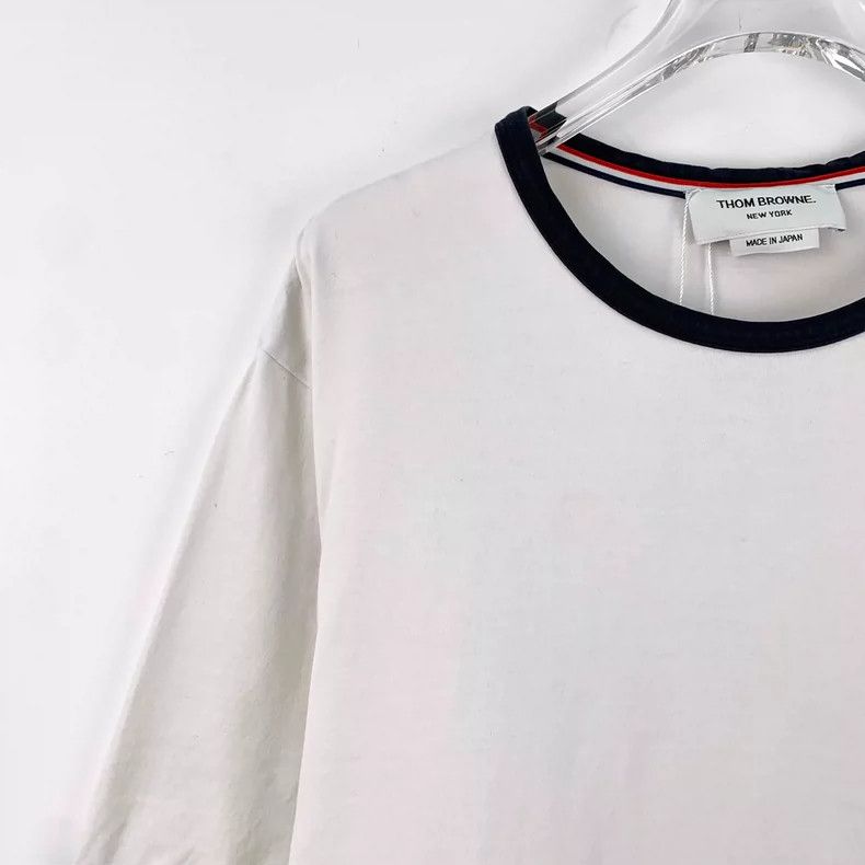 Thom Browne Thom Browne size2 White cotton round neck short sleeves Size US M / EU 48-50 / 2 - 3 Thumbnail
