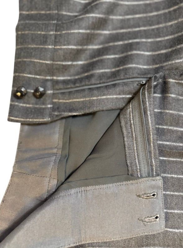 Armani Collezioni Armani Collezioni Pinstripe Wool-Blend Pants Size 16 (52 IT) Size 38" / US 16 / IT 52 - 4 Thumbnail