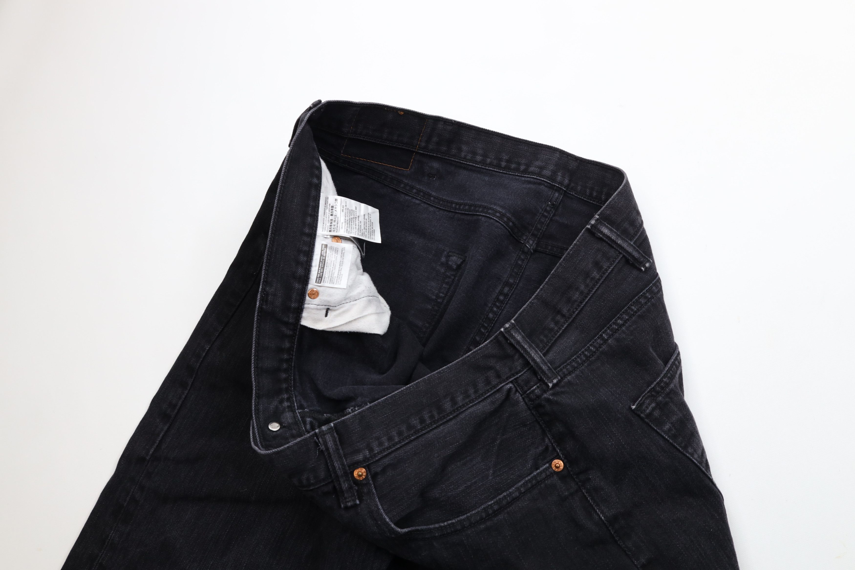 Levi's × Vintage Vintage Y2K Levis 501xx Fly Original Fit Denim Jeans Black Size US 44 / EU 60 - 7 Thumbnail
