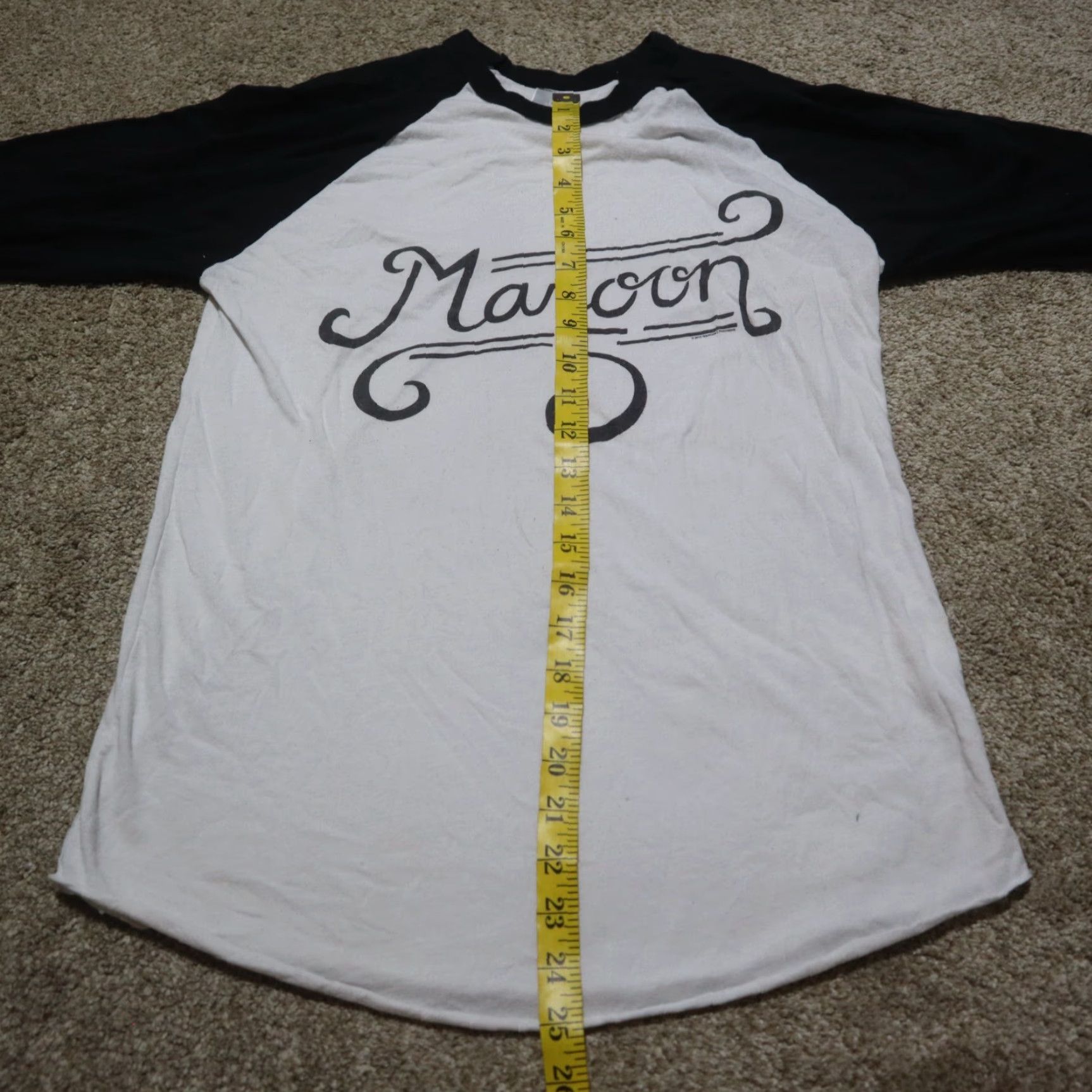 Los Angeles Apparel VINTAGE Maroon 5 Shirt White Long Sleeve Crew Neck Ladies Womens Size M Medium USA Theme Logo Shirt Women Size M / US 6-8 / IT 42-44 - 5 Thumbnail