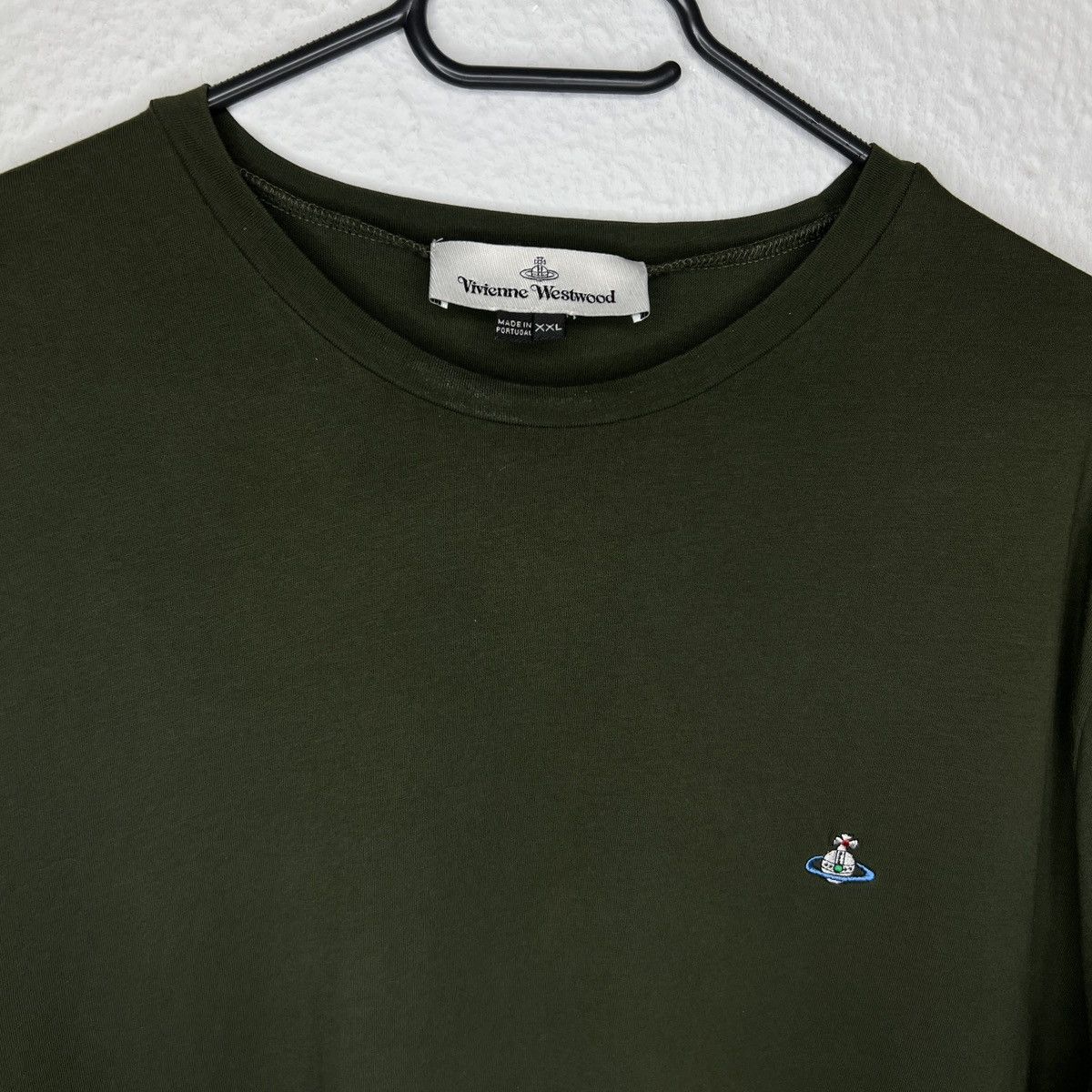 Designer × Vivienne Westwood Vivienne Westwood Tshirt Tee Logo Dark Green Retro Y2K Drill Size US XXL / EU 58 / 5 - 4 Thumbnail