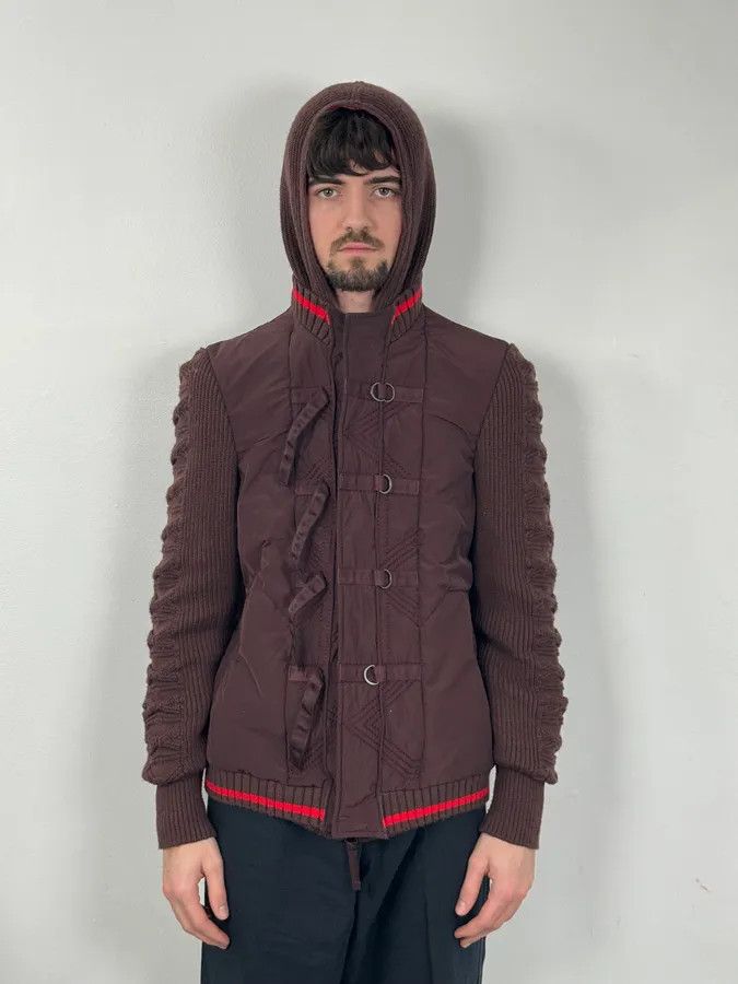 Marithe + Francois Girbaud 2000s Marithé + François Girbaud Brown Wool Zip-Up Sweater Size US M / EU 48-50 / 2 - 3 Thumbnail