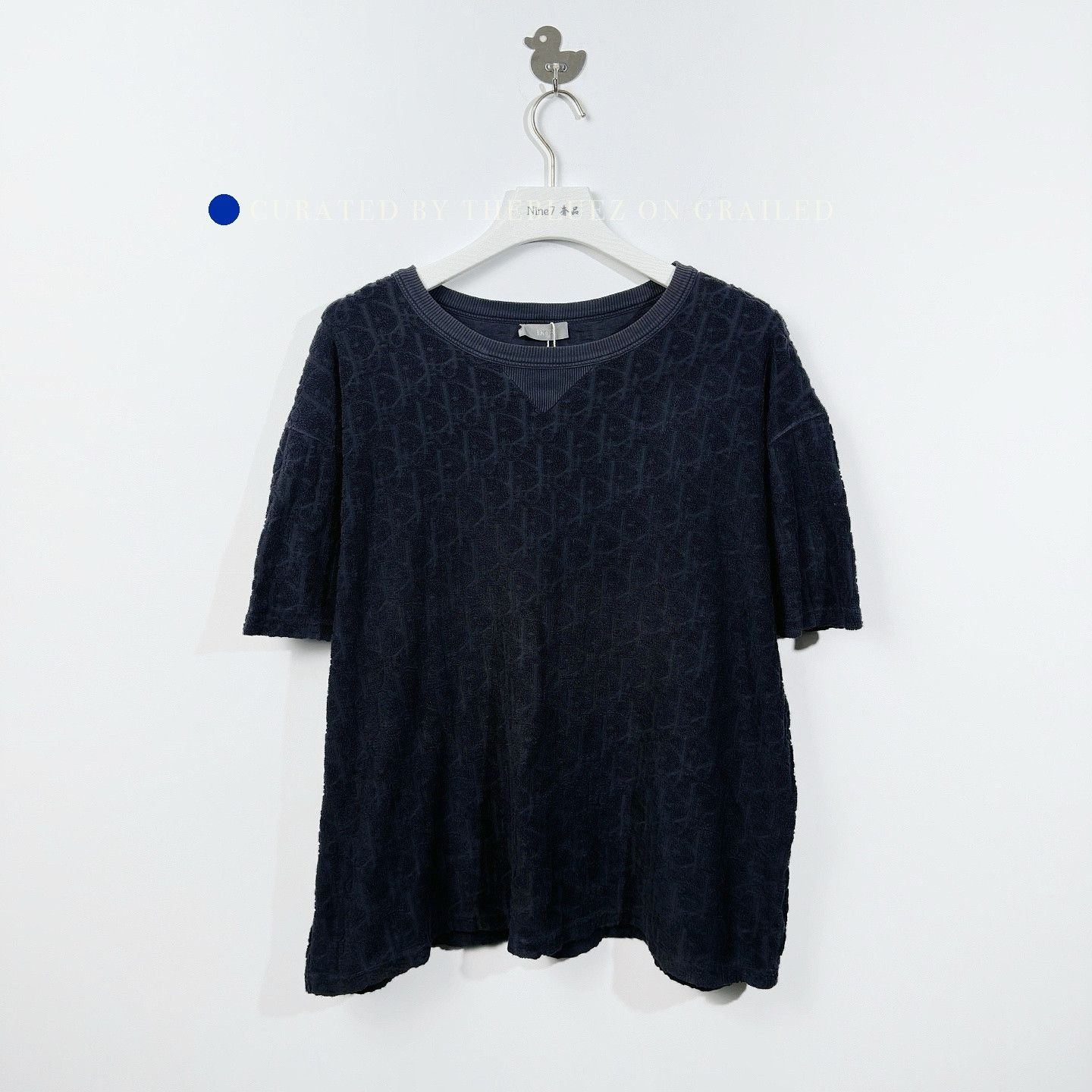 Dior Oblique Terry Cotton T-Shirt in Blue Size US XXL / EU 58 / 5 - 1 Thumbnail