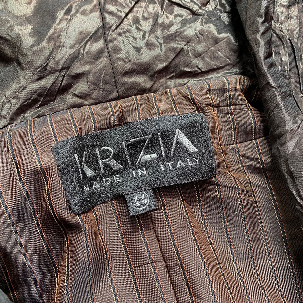 Krizia × Le Grande Bleu (L.G.B.) VINTAGE KRIZIA BROWN METALLIC LIGHT JACKET Size L / US 10 / IT 46 - 4 Thumbnail
