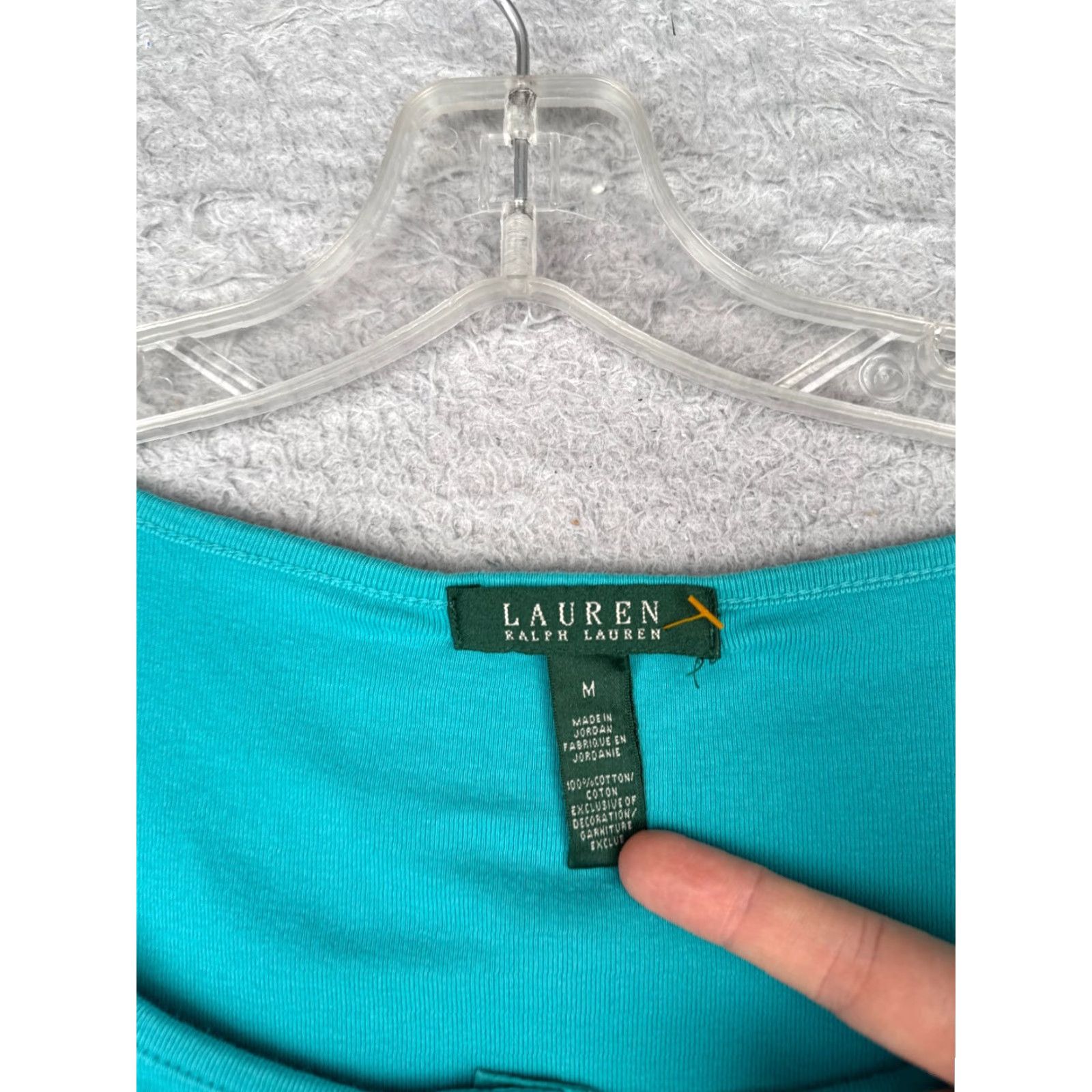 Ralph Lauren Lauren Ralph Lauren Shirt Casual Women Medium Blue Cotton Round Neck Short Sleeve Logo Size M / US 6-8 / IT 42-44 - 6 Thumbnail