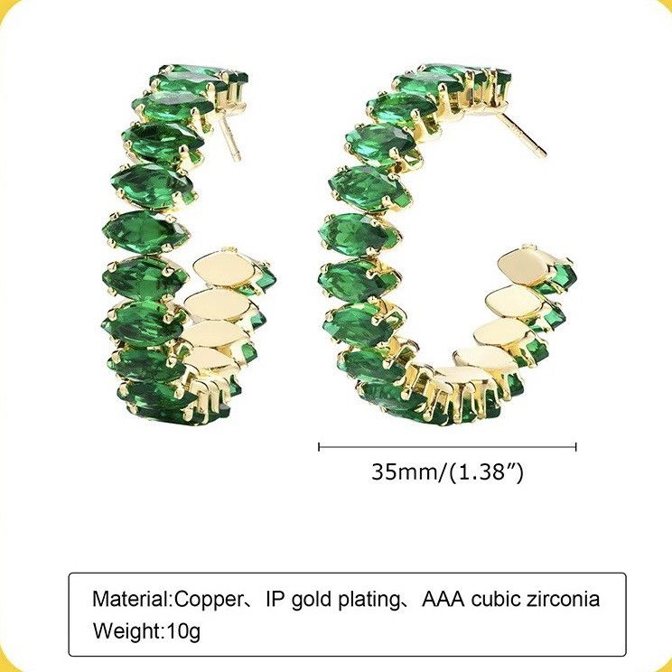Other Deluxe Party Earrings with Bling Cubic Zirconia Stones Size ONE SIZE - 2 Thumbnail