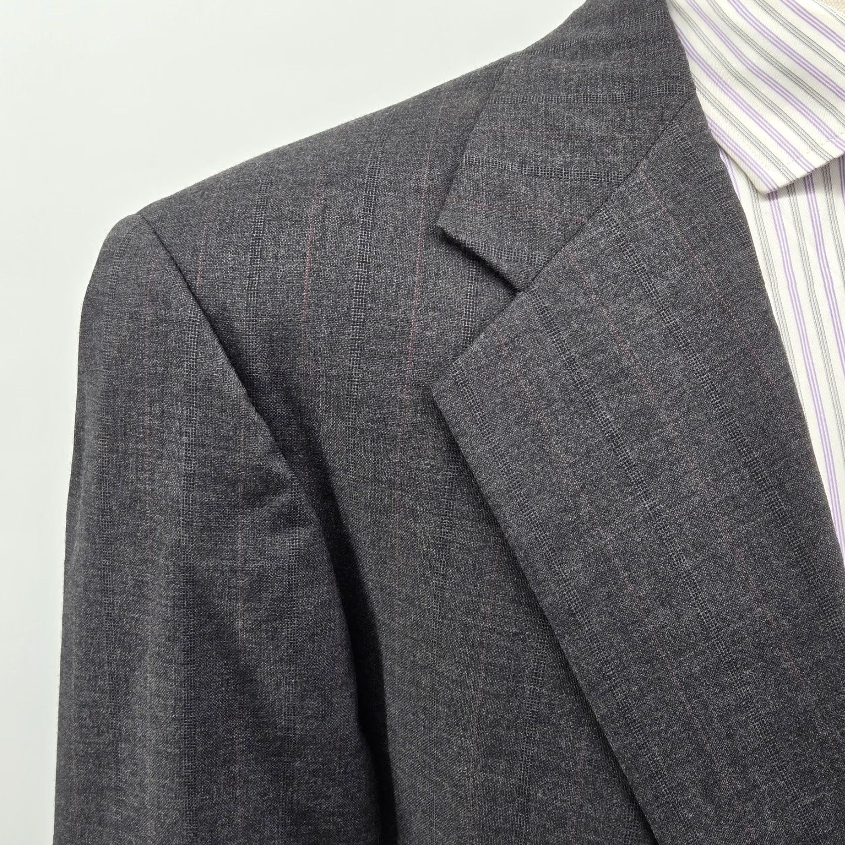 Polo Ralph Lauren Vintage Polo Ralph Lauren 42R Gray Stripe Wool Blazer Made USA Mens Sport Coat Shirt Jacket? Size US XL / EU 56 / 4 - 3 Thumbnail