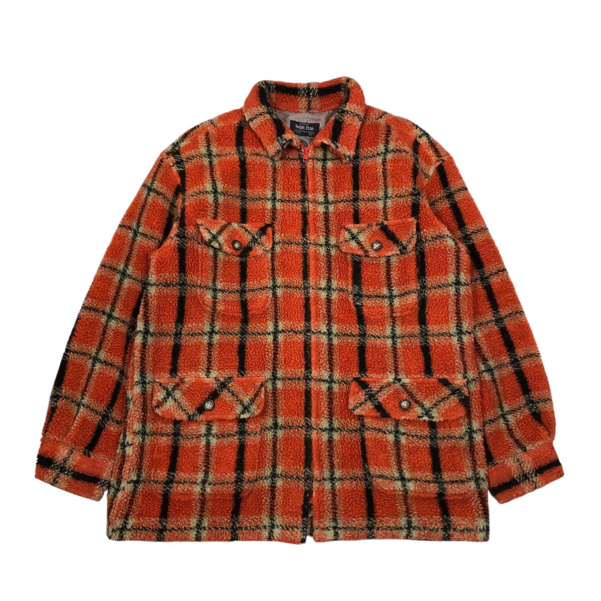 Japanese Brand 🔥VINTAGE FLEECE FLANNEL JACKET RALPH ETON ISSEY MIYAKE Size US M / EU 48-50 / 2 - 1 Thumbnail