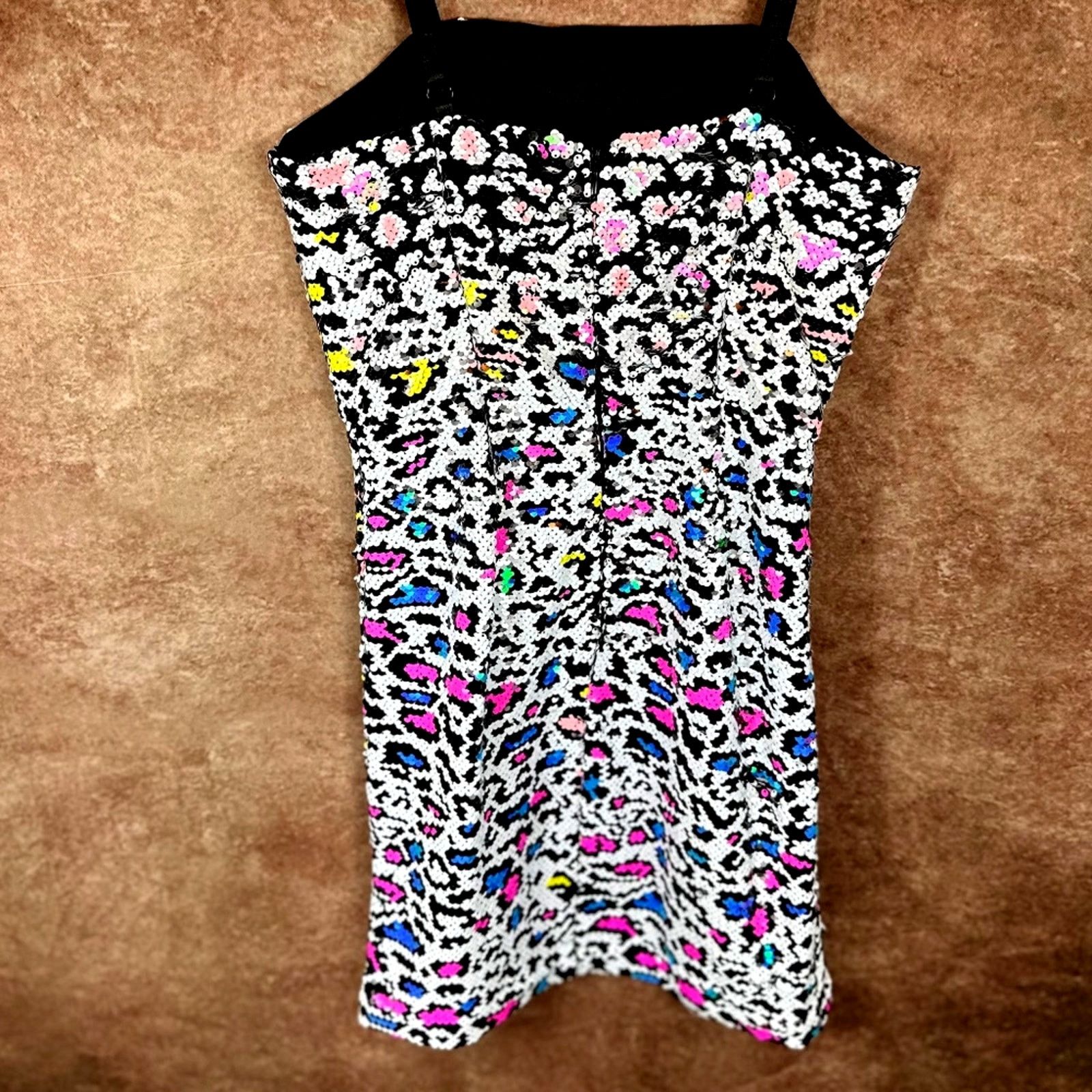 Other Milly Minis Kyle Leopard Sequins Dress Multi Childs size 12 Size XL / US 12-14 / IT 48-50 - 13 Thumbnail