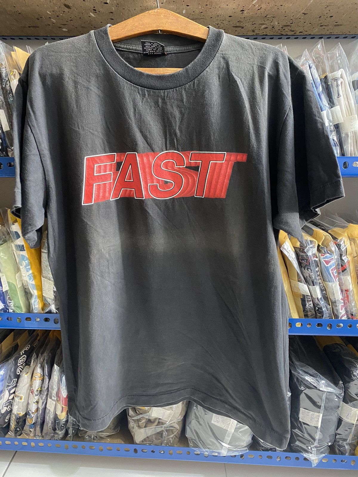 Vintage FAST TSHIRT Size US L / EU 52-54 / 3 - 1 Thumbnail