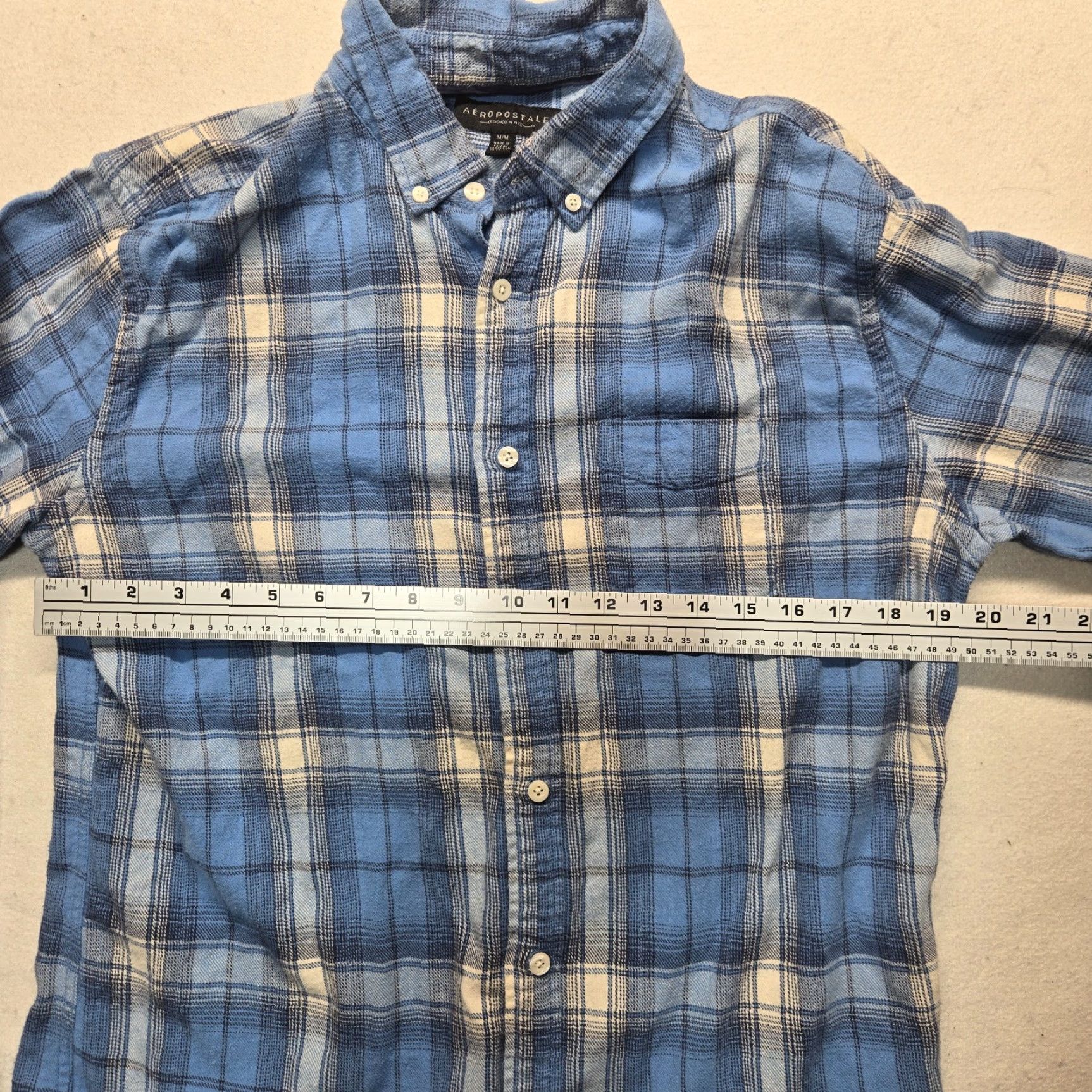 Aeropostale Aeropostale Blue Plaid Flannel Button-Up Shirt Women's Adult M Casual Long Sleeve Size M / US 6-8 / IT 42-44 - 3 Thumbnail