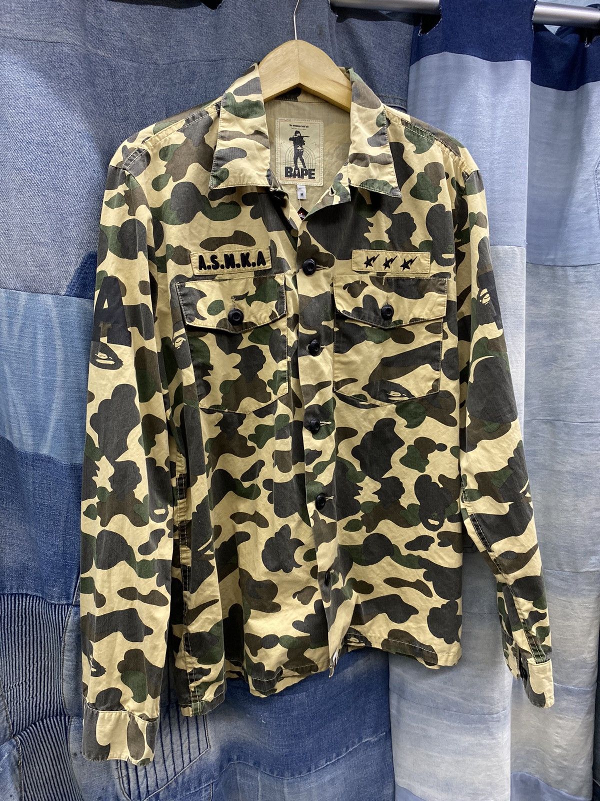 Bape × Vintage 1st bape military camo shirt a s n k a Size US M / EU 48-50 / 2 - 1 Thumbnail