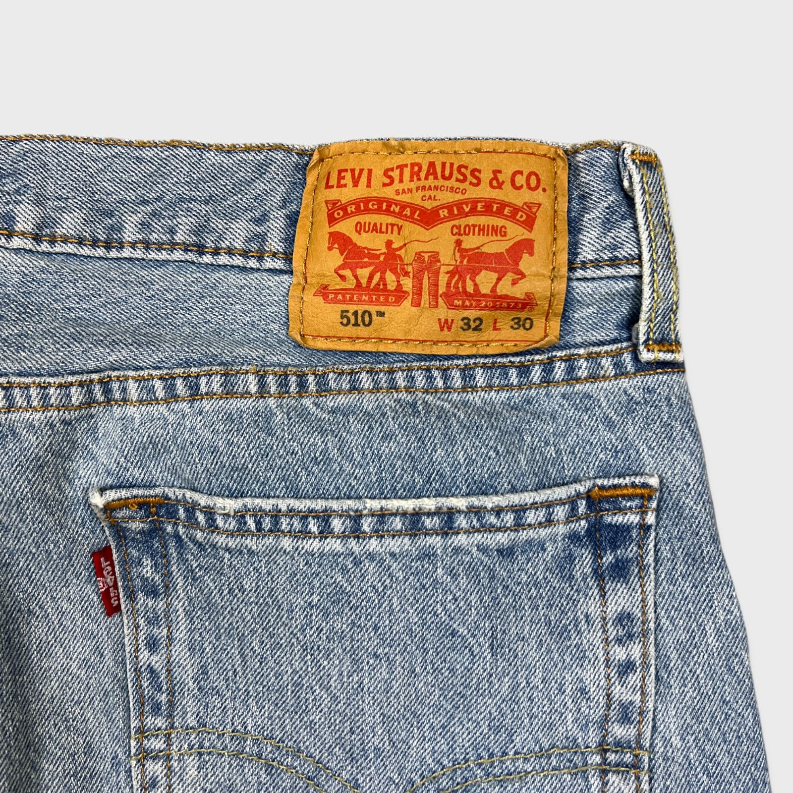 Levi's × Vintage Levi's 510 Jeans 32x28 Blue Skinny Fit American Denim Pants Size US 32 / EU 48 - 8 Thumbnail