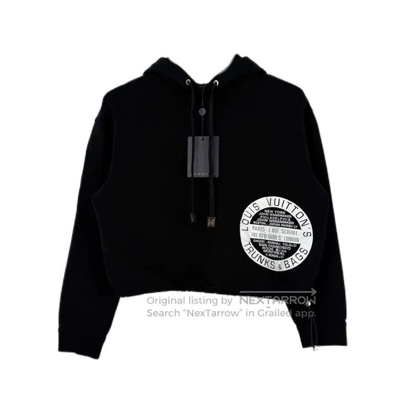 Louis Vuitton Louis Vuitton Black circle logo hooded sweatshirt Size S / US 4 / IT 40 - 1 Thumbnail