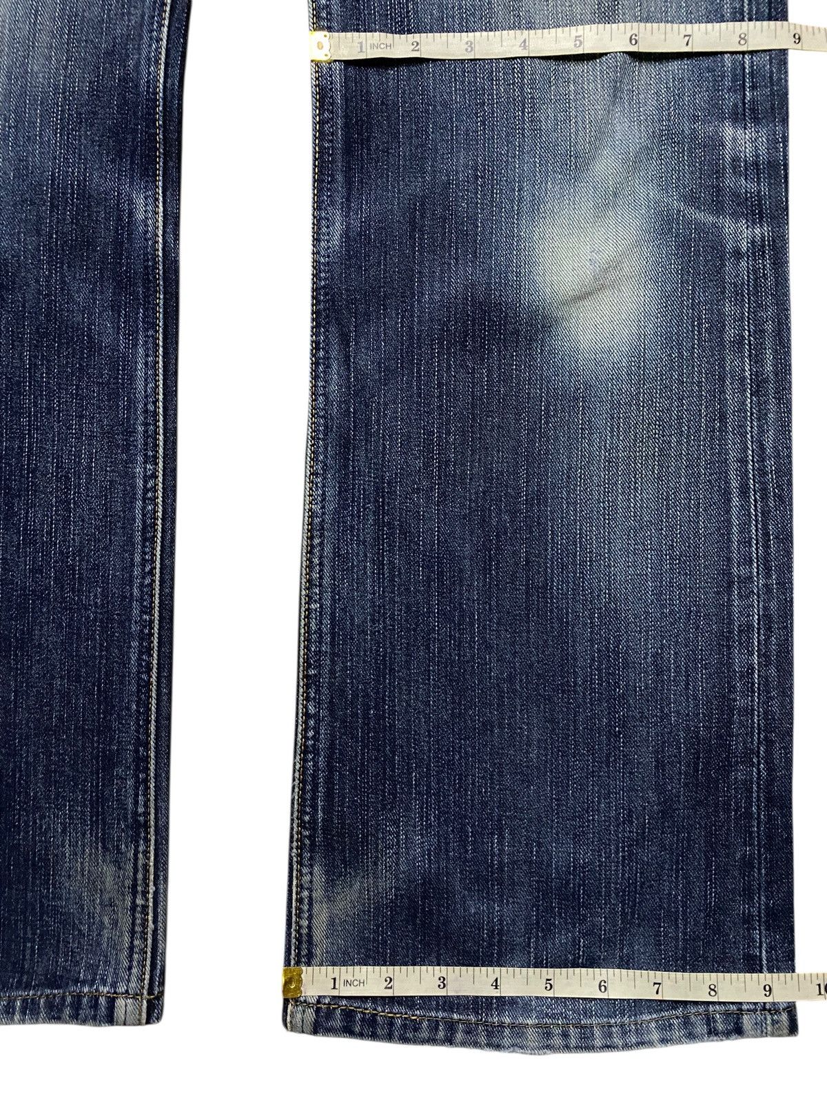Lee × Vivienne Westwood Vintage Lee Faded Wash Distressed Bootcut Jeans Size US 33 - 14 Thumbnail