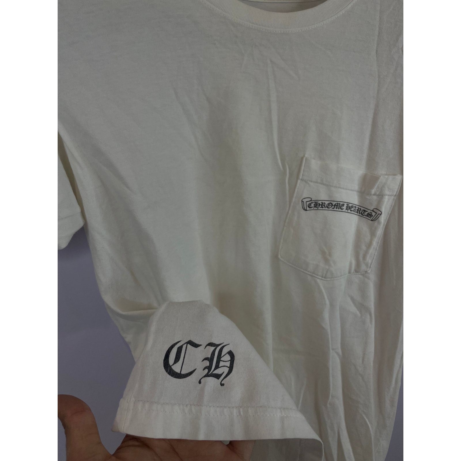 Chrome Hearts Chrome Hearts Fleur Monogram Tee White Used Medium Size US M / EU 48-50 / 2 - 2 Thumbnail
