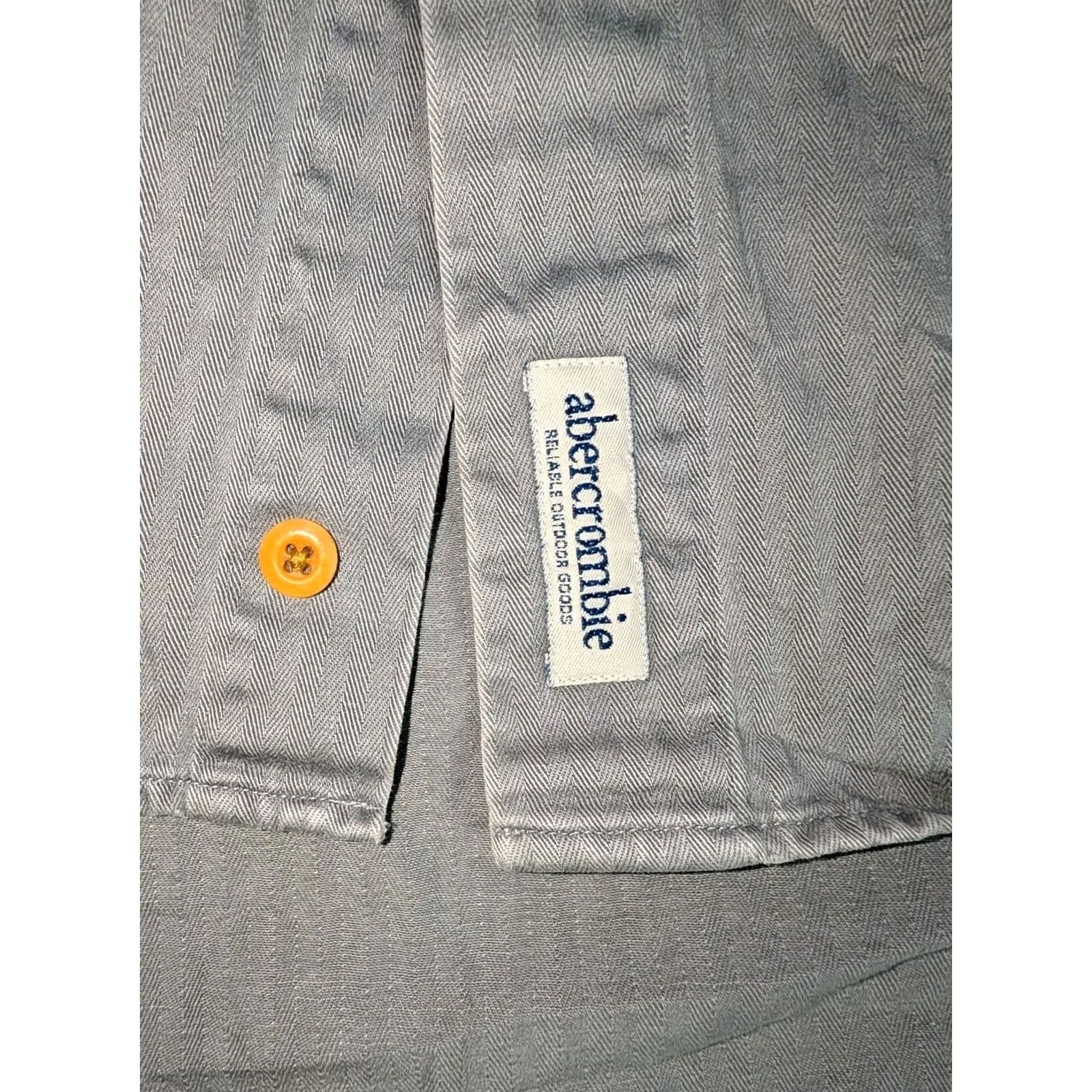 Abercrombie & Fitch VINTAGE Abercrombie & Fitch Shirt Men’s Size LG Button Up Casual Workwear 80s Gray Cotton Polyester Heavyweight Size US L / EU 52-54 / 3 - 4 Thumbnail