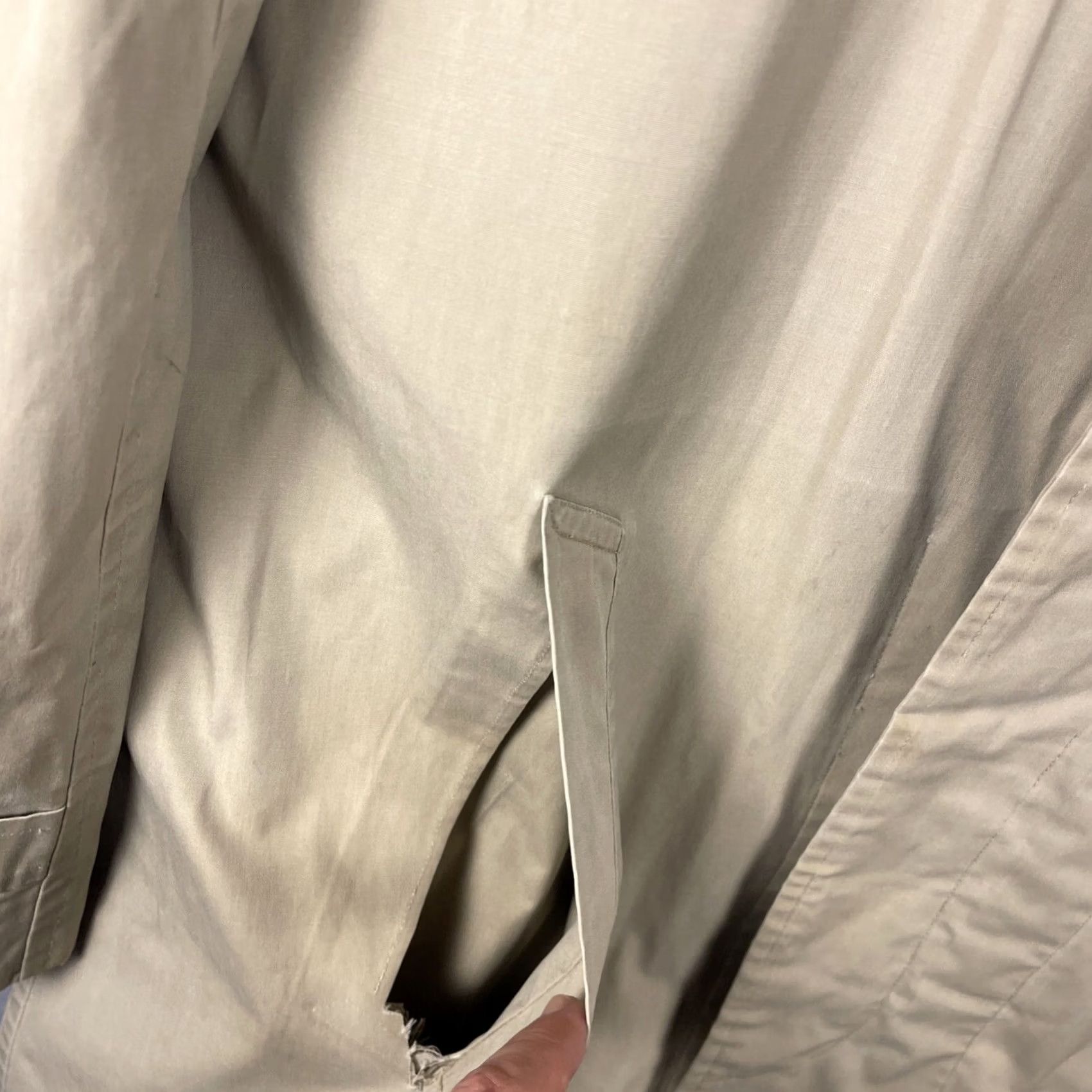 London Fog VINTAGE London Fog Trench Coat Long 42 Tan Brown Cotton Blend Canvas Regular Mens Coat 90s London USA Size US XS / EU 42 / 0 - 3 Thumbnail