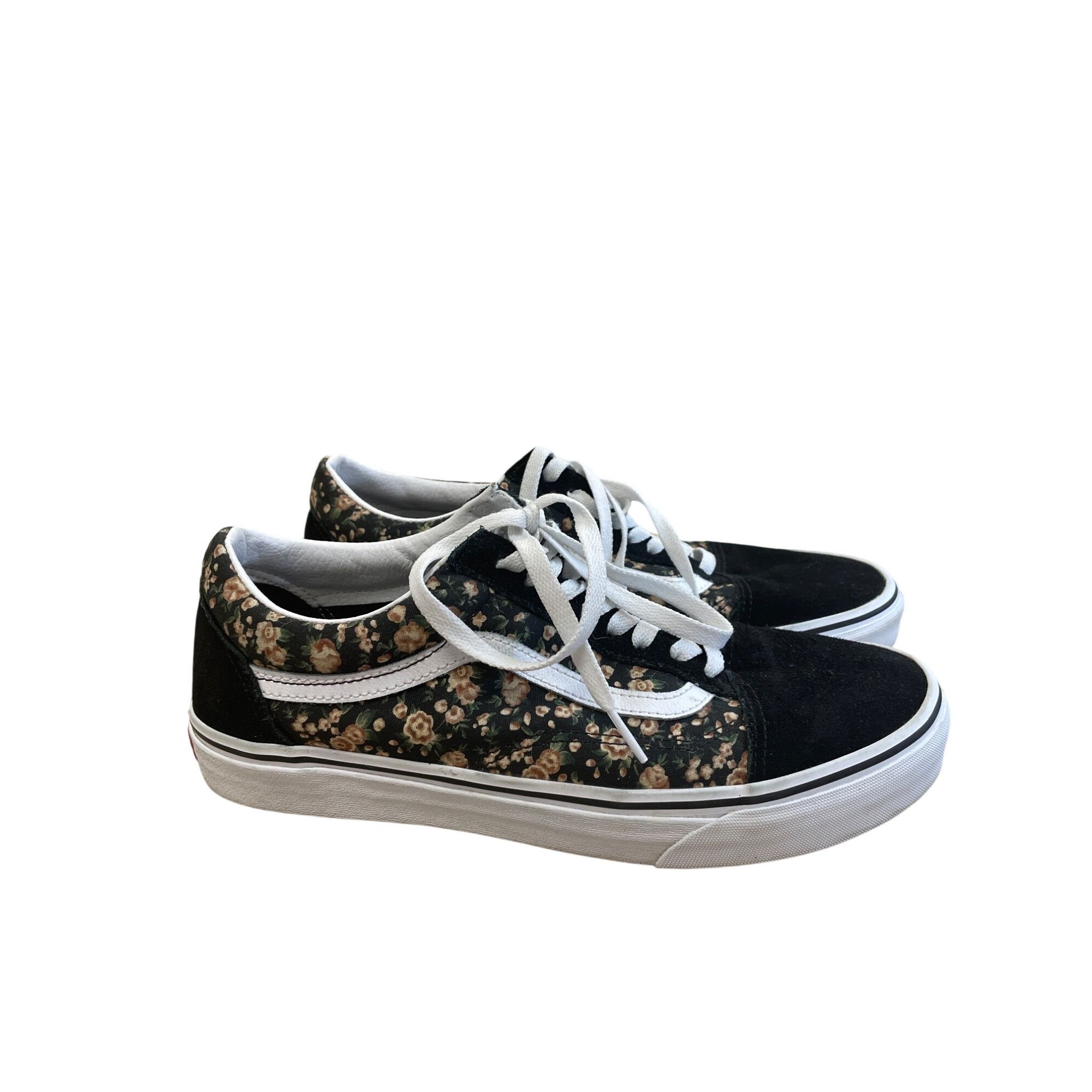 Vans Vans Old Skool Mens Black Floral leather Low Sneakers Size 1 Size US 10 / EU 43 - 12 Thumbnail
