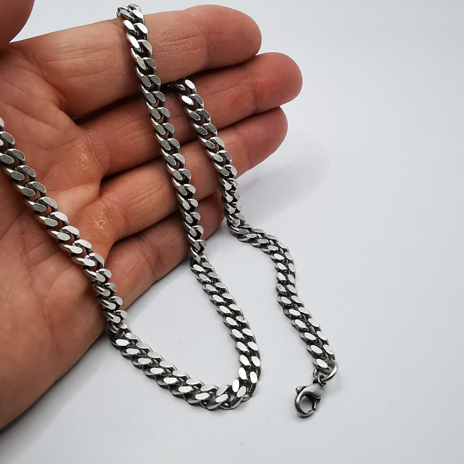 Sterling Silver Vintage Massive Chain 925 Sterling Silver,Signature 53,72g Size ONE SIZE - 5 Thumbnail