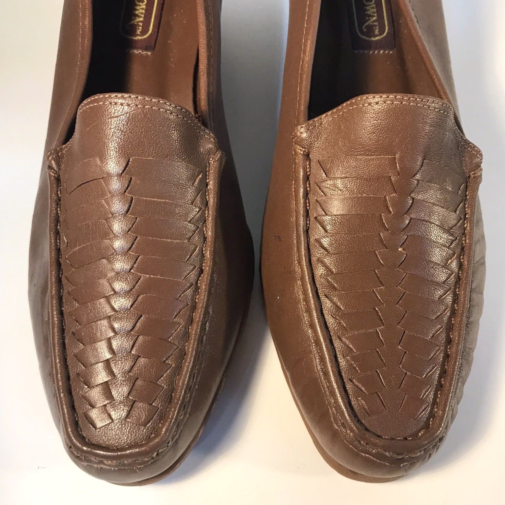 Vintage Harbor Town Alamo Brown Leather Wedge Loafers Womens Size 10N Size US 10 / IT 40 - 6 Thumbnail